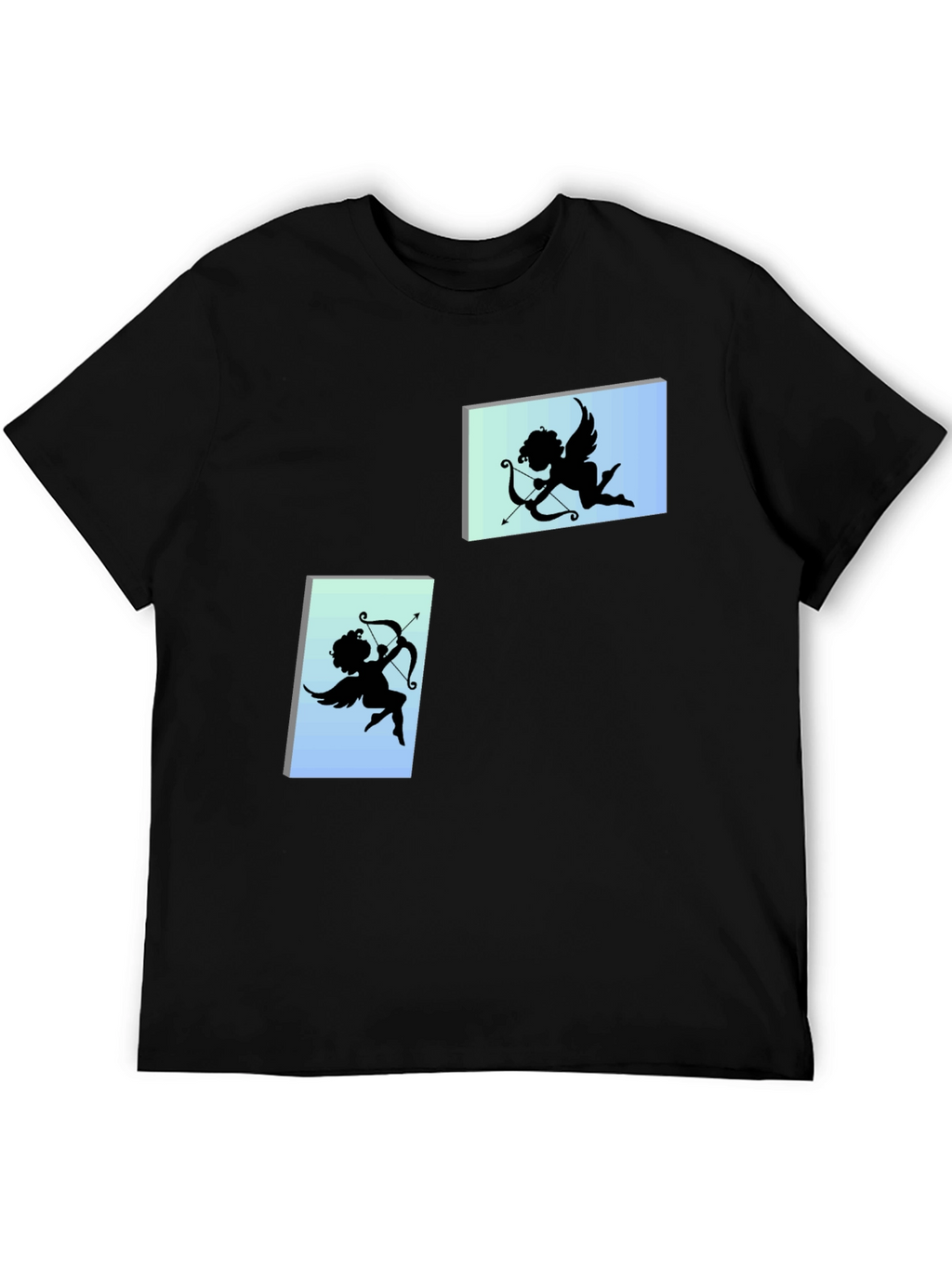Cupid Graphic Tee - Black Cotton T-Shirt