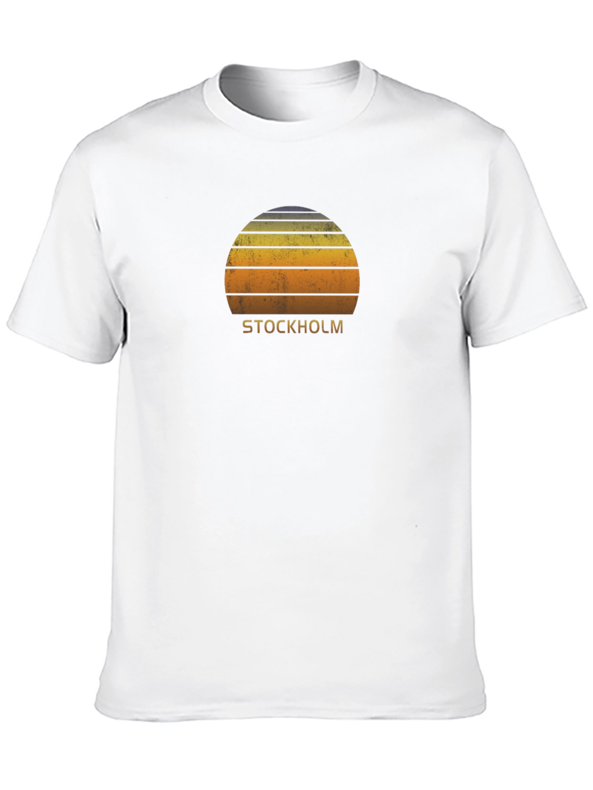 Stockholm Retro Sunset T-Shirt - Vintage Style City Tee