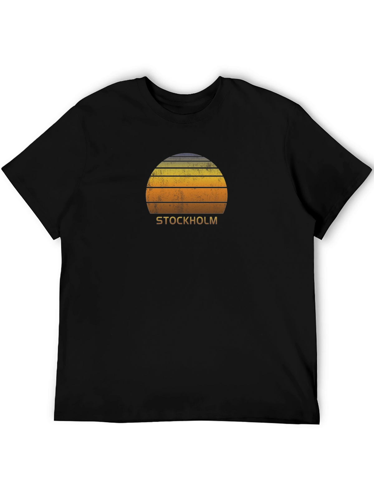 Stockholm Retro Sunset T-Shirt - Vintage Style City Tee