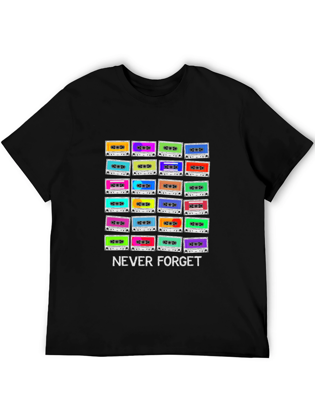 Retro Cassette Tape T-Shirt - Never Forget Graphic Tee