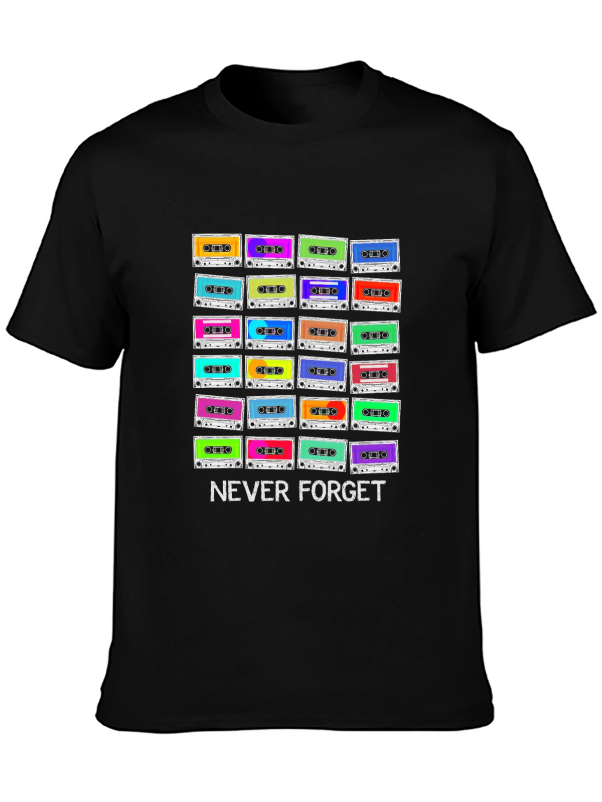 Retro Cassette Tape T-Shirt - Never Forget Graphic Tee
