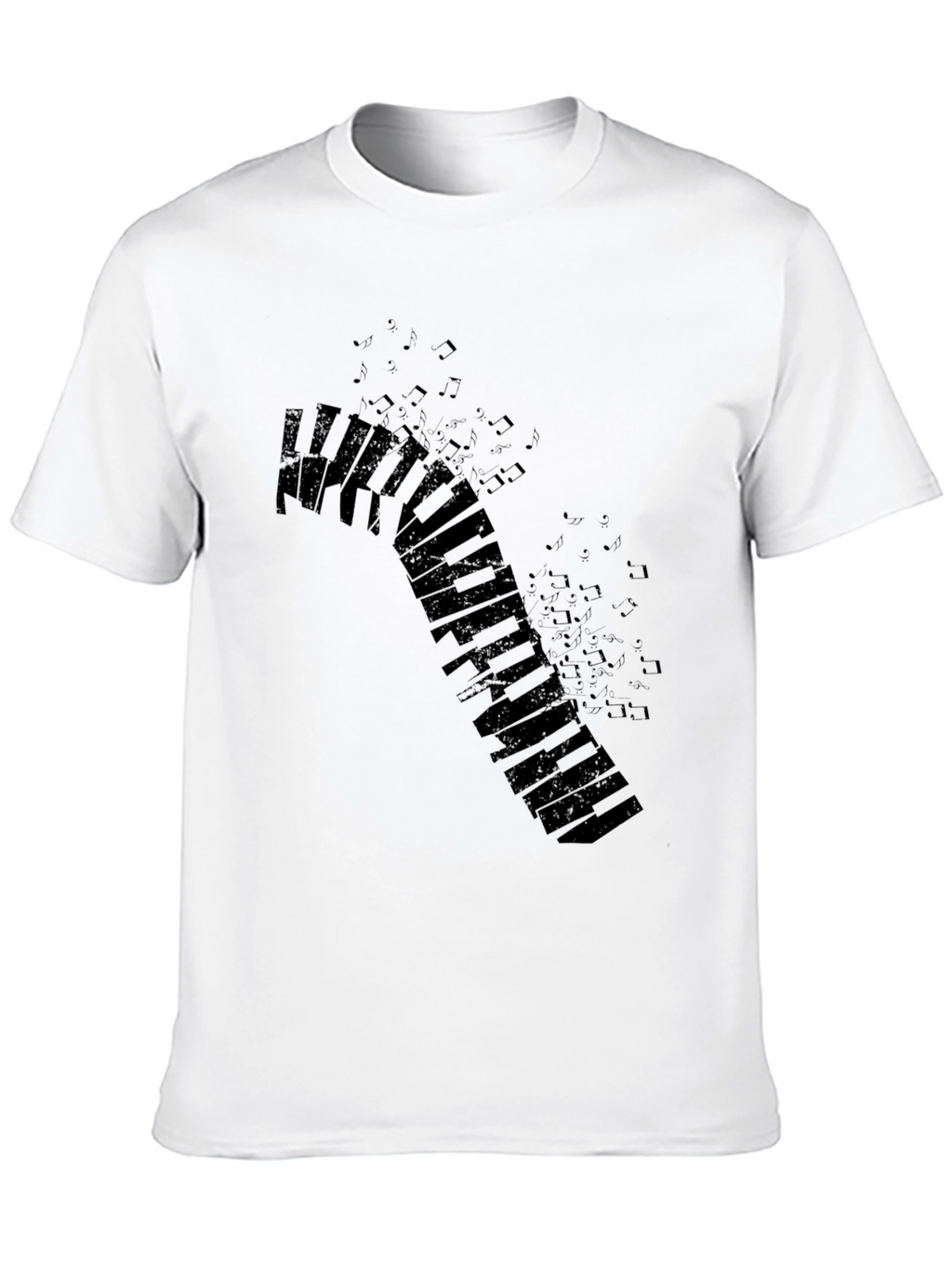 Piano Keys Graphic Black T-Shirt