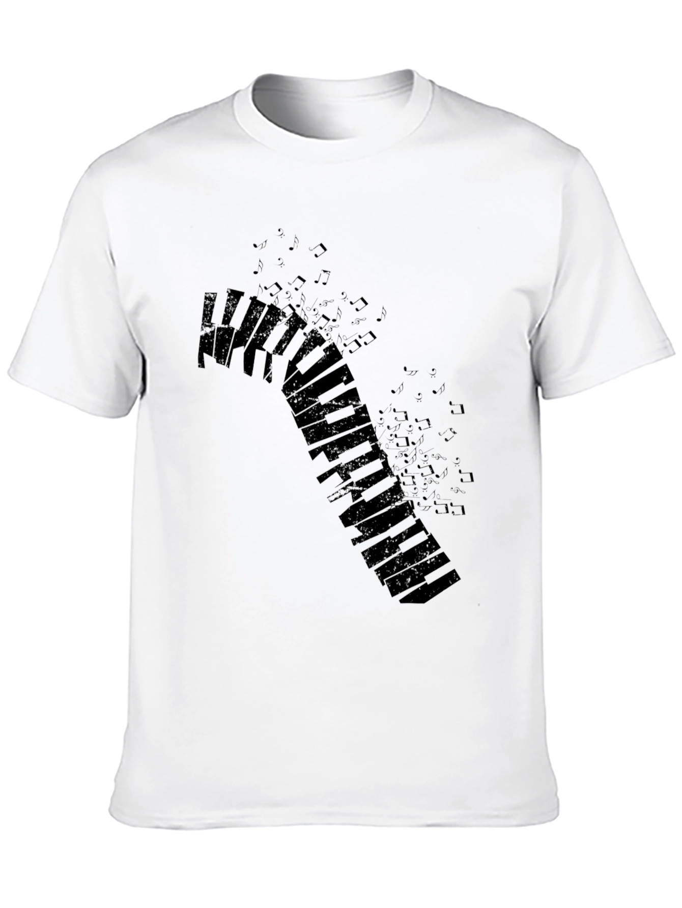 Piano Keys Graphic Black T-Shirt