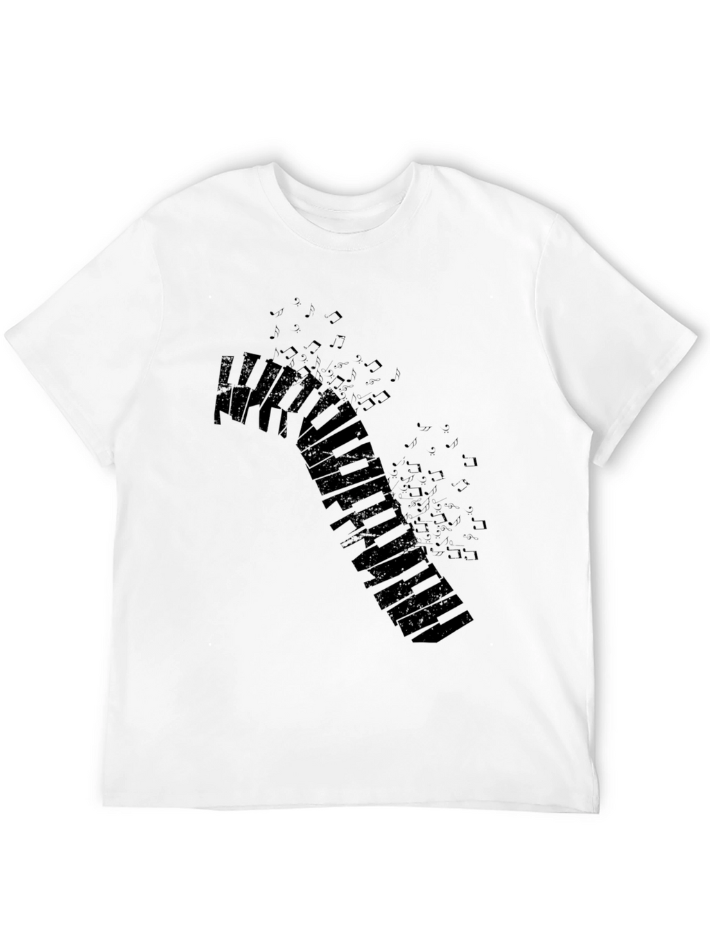 Piano Keys Graphic Black T-Shirt