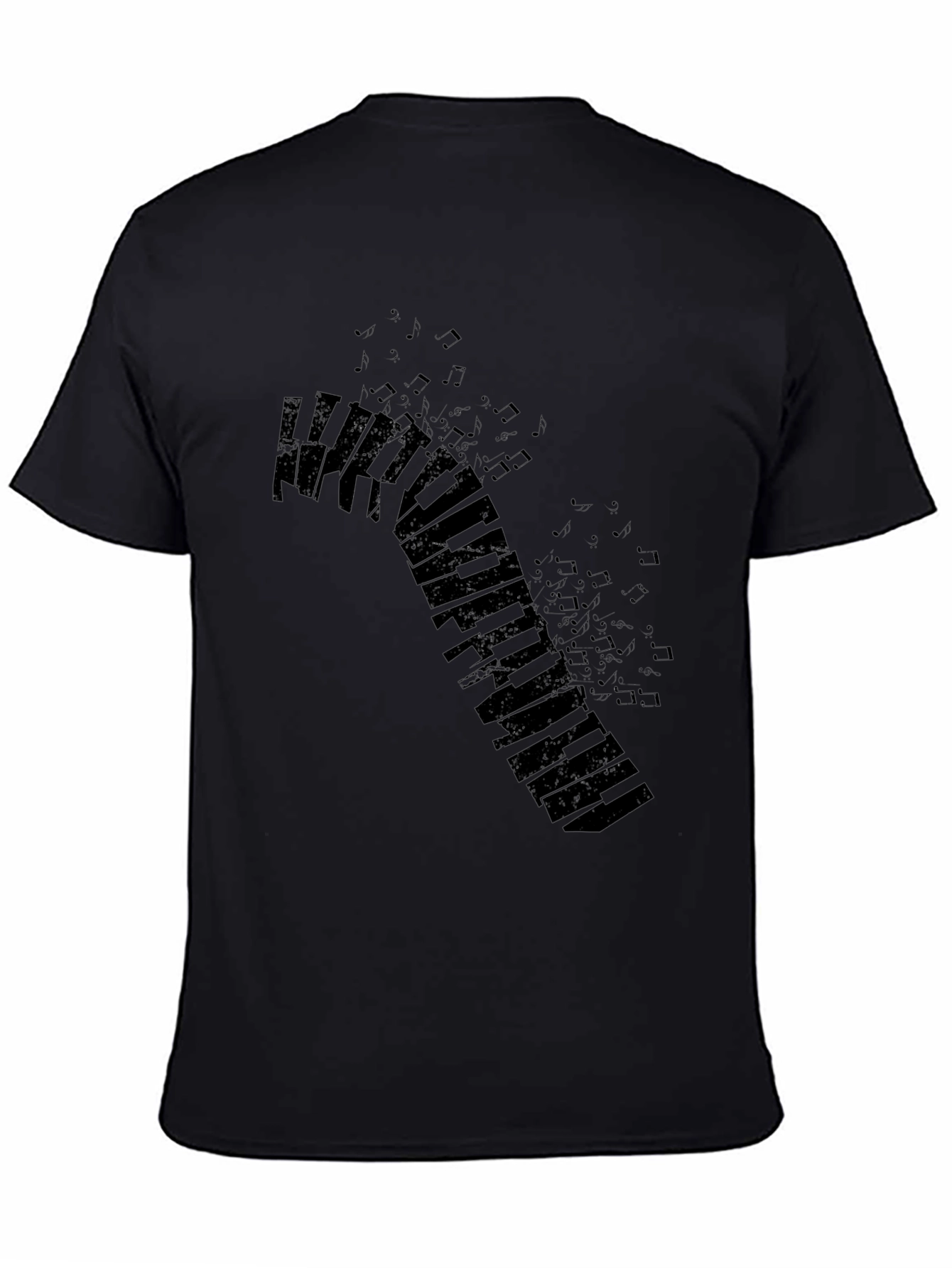 Piano Keys Graphic Black T-Shirt