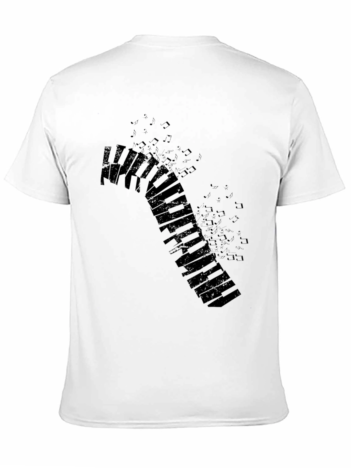 Piano Keys Graphic Black T-Shirt