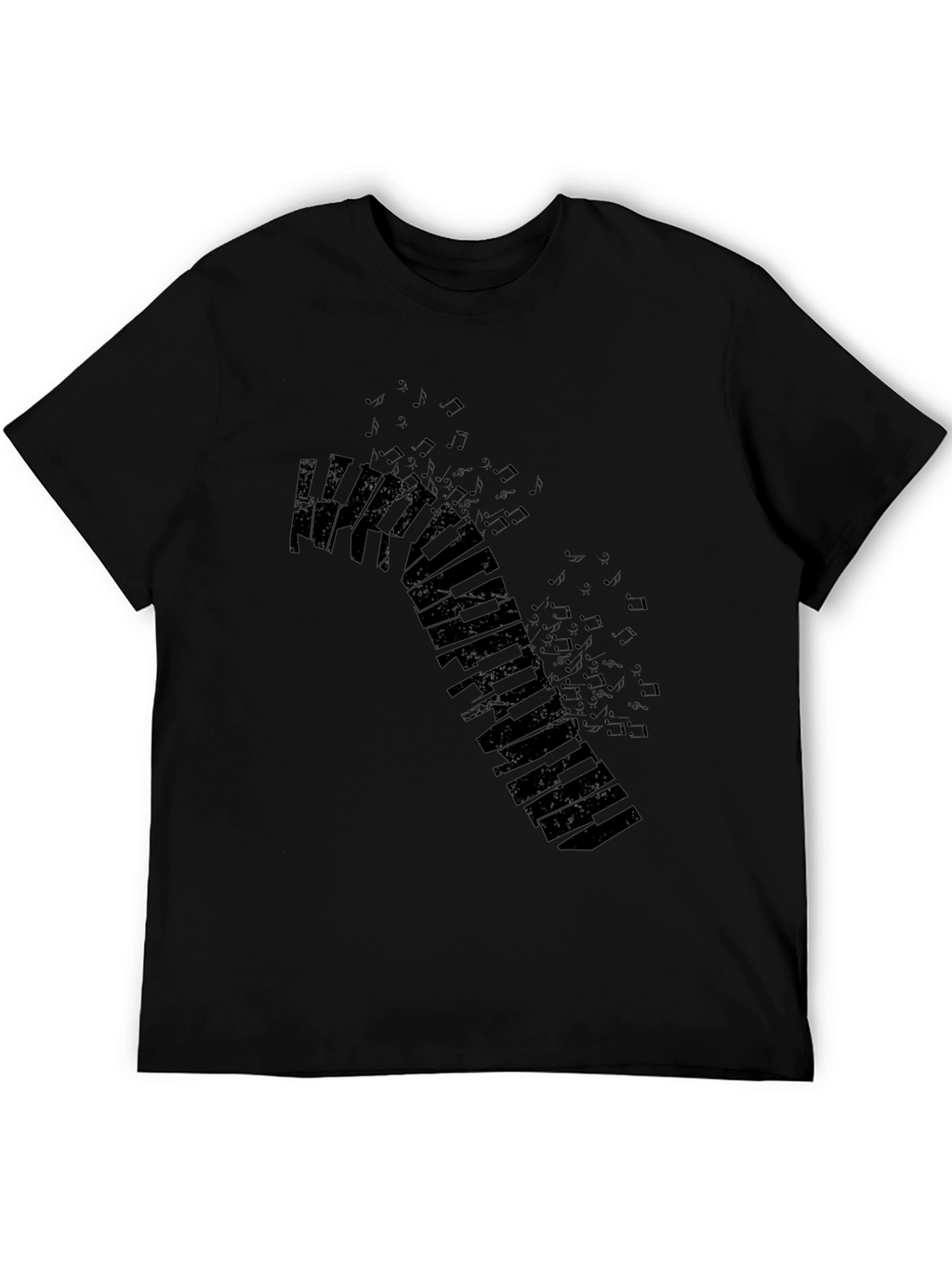 Piano Keys Graphic Black T-Shirt