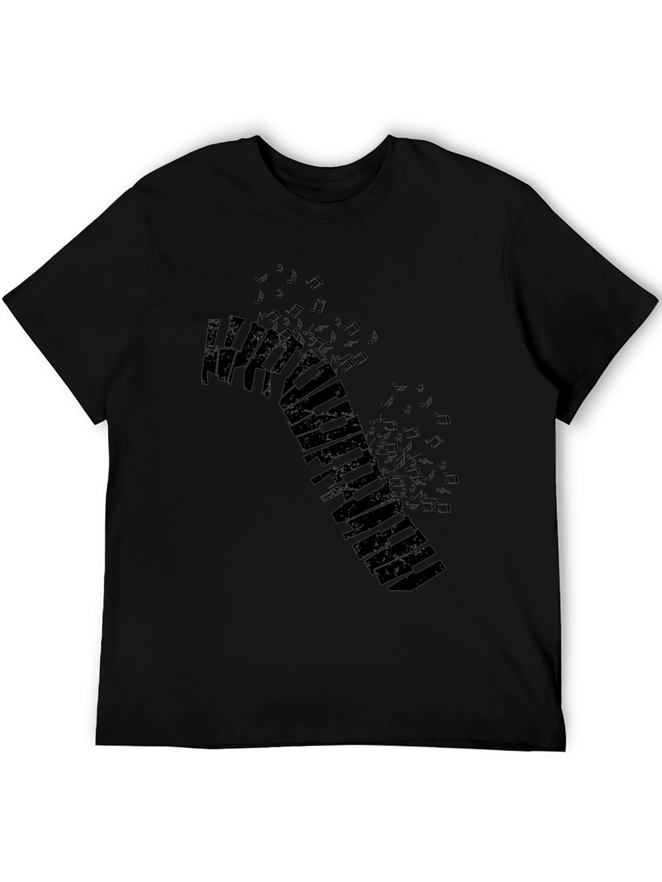 Piano Keys Graphic Black T-Shirt
