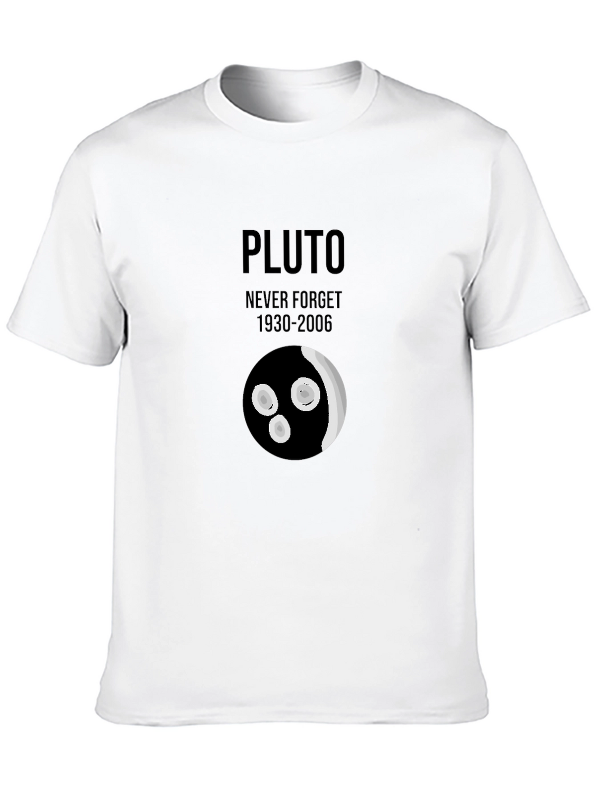 Pluto Never Forget Graphic Tee - Black Cotton T-Shirt