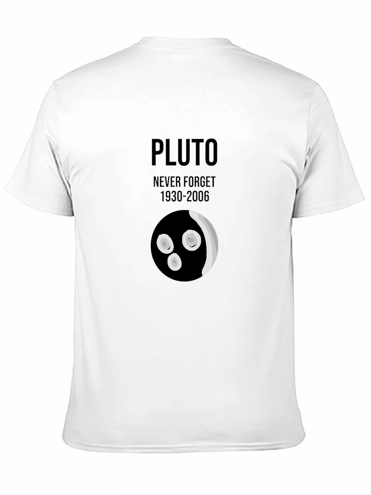 Pluto Never Forget Graphic Tee - Black Cotton T-Shirt