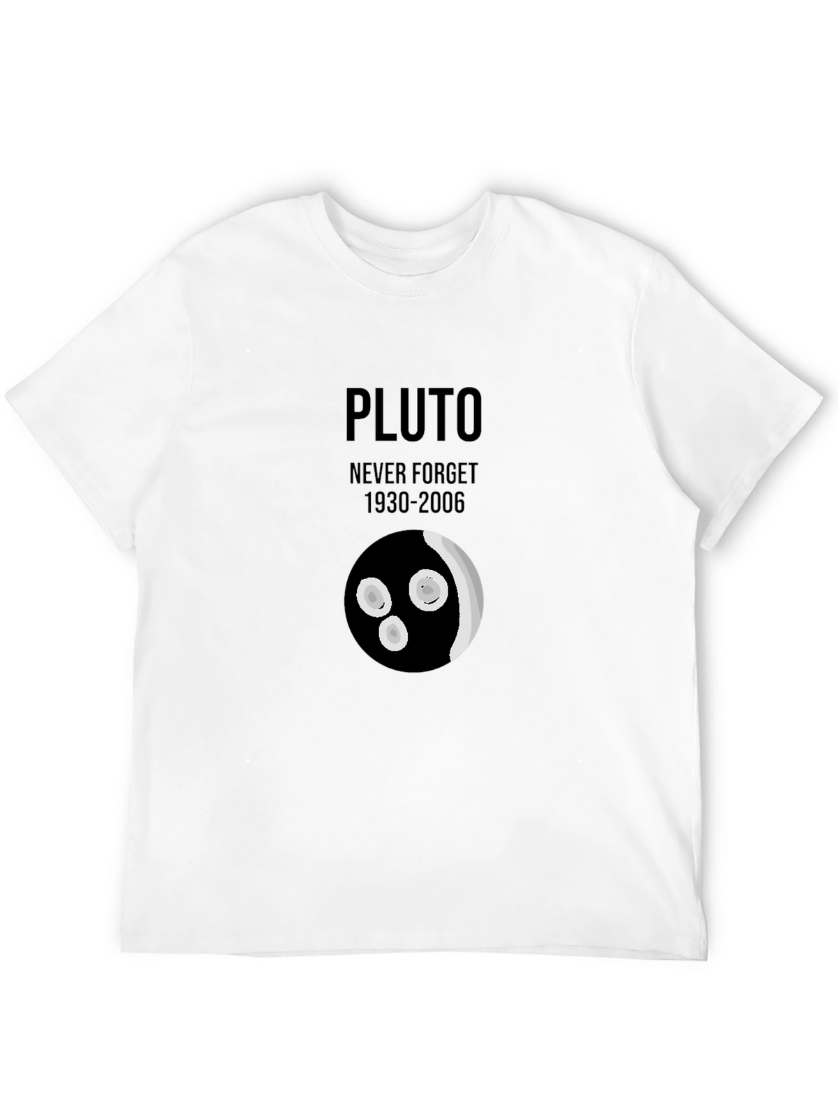 Pluto Never Forget Graphic Tee - Black Cotton T-Shirt