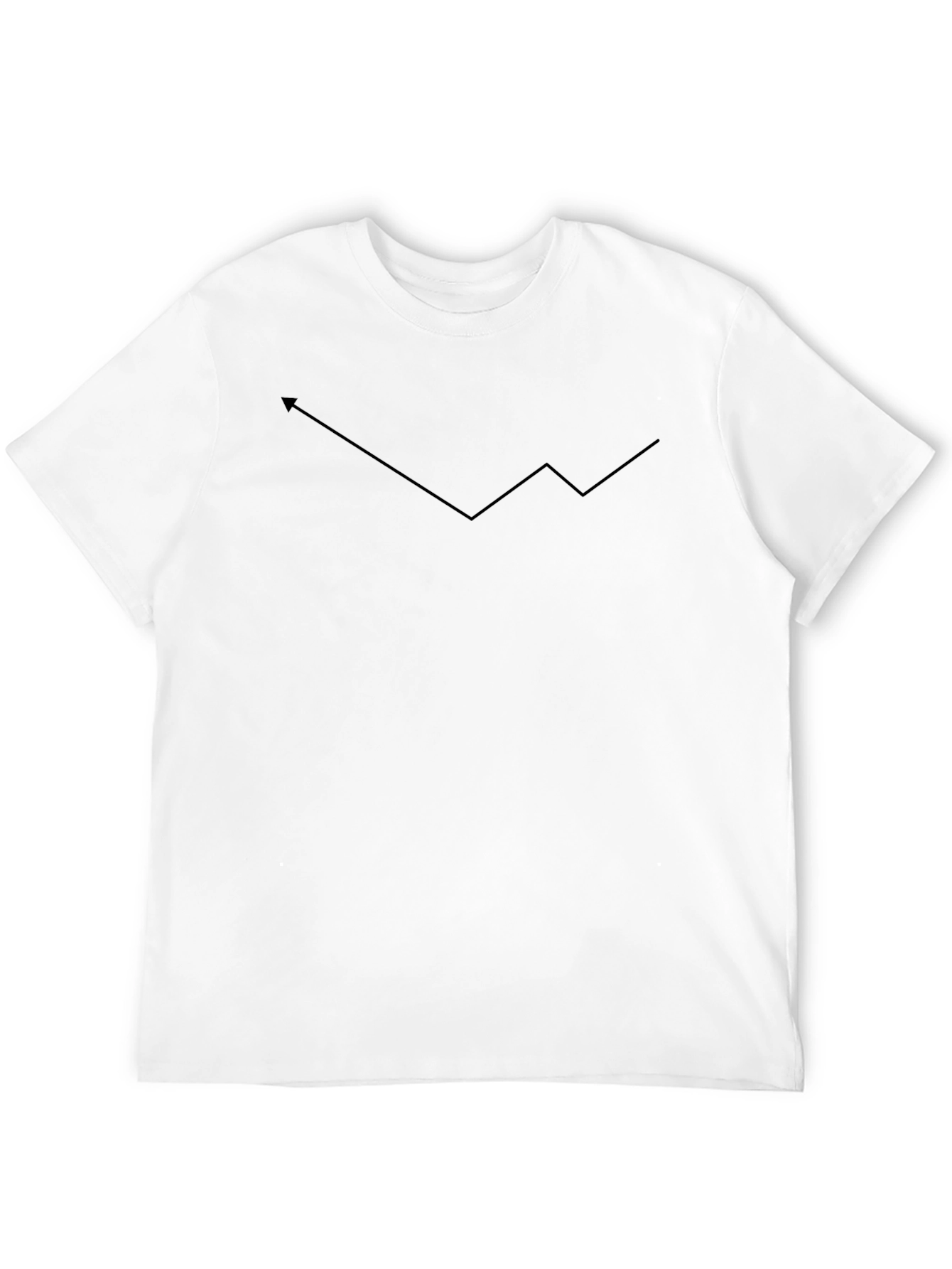 Trending Upward Graphic Tee - Black Cotton Casual