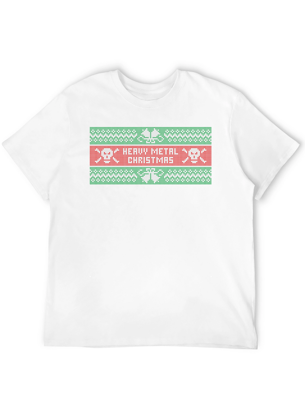 Heavy Metal Christmas Ugly Sweater Style T-Shirt