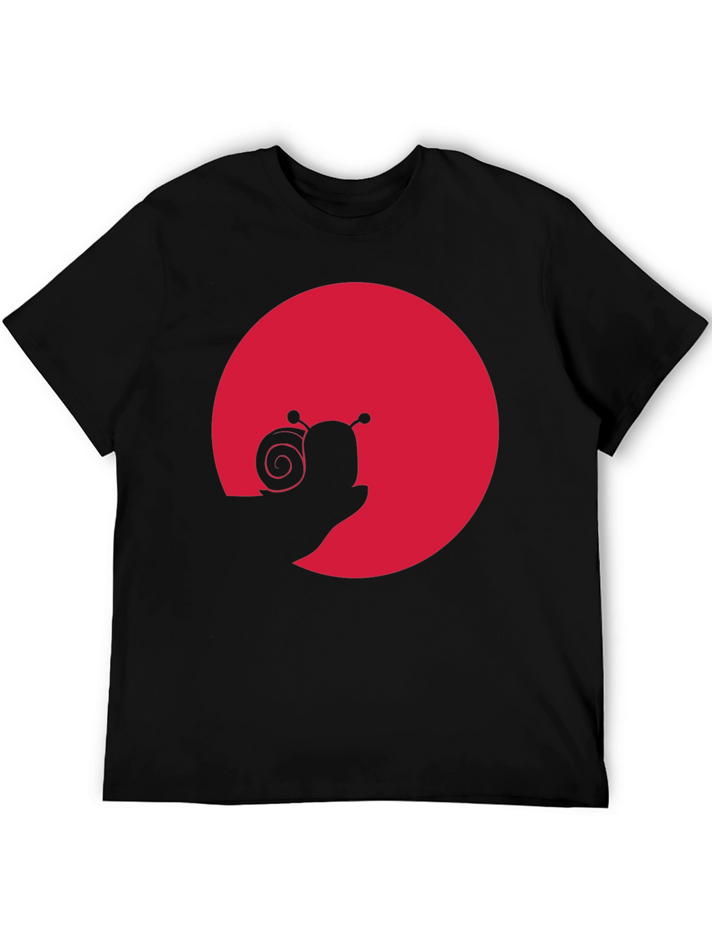 Snail Silhouette Graphic Tee - Black