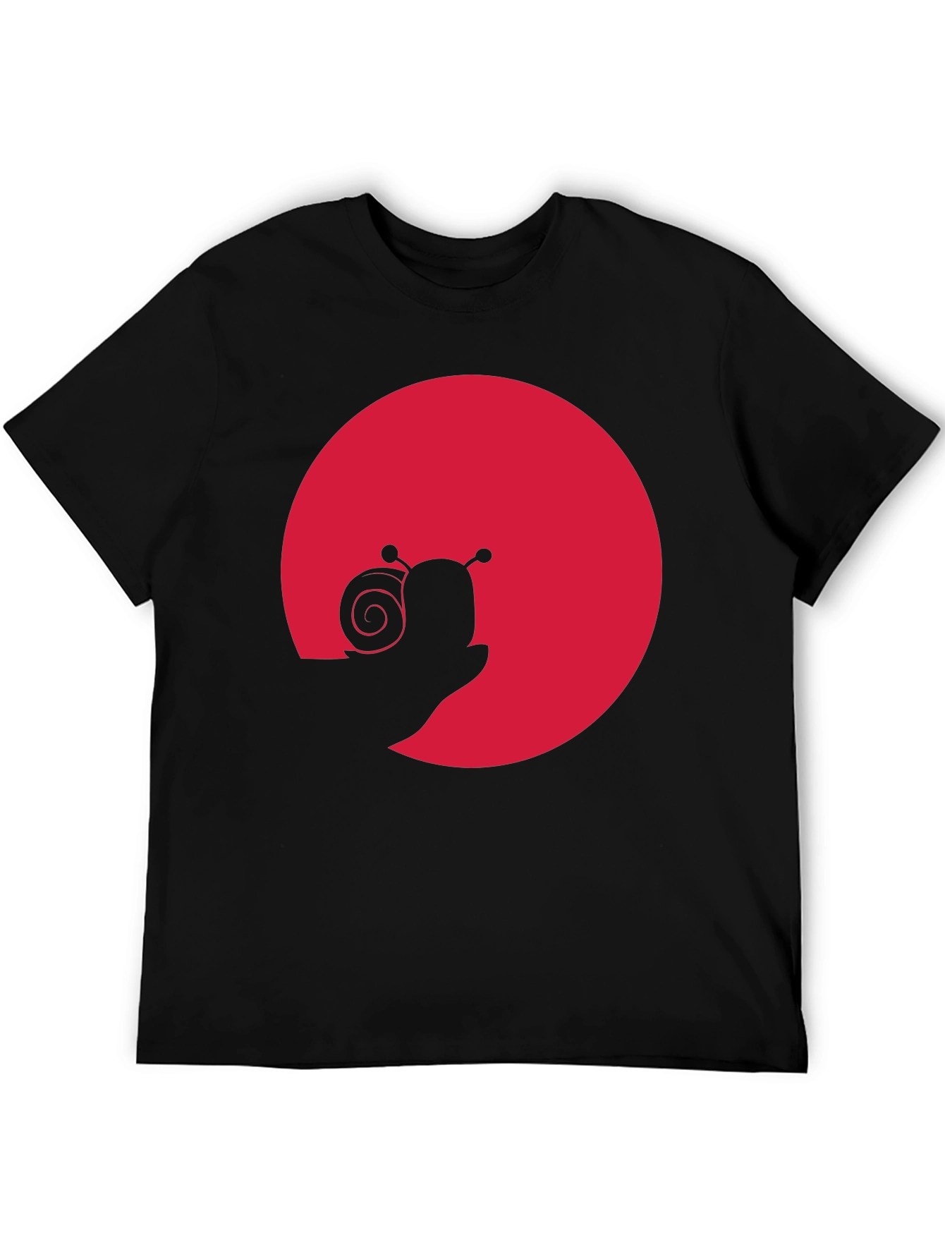 Snail Silhouette Graphic Tee - Black