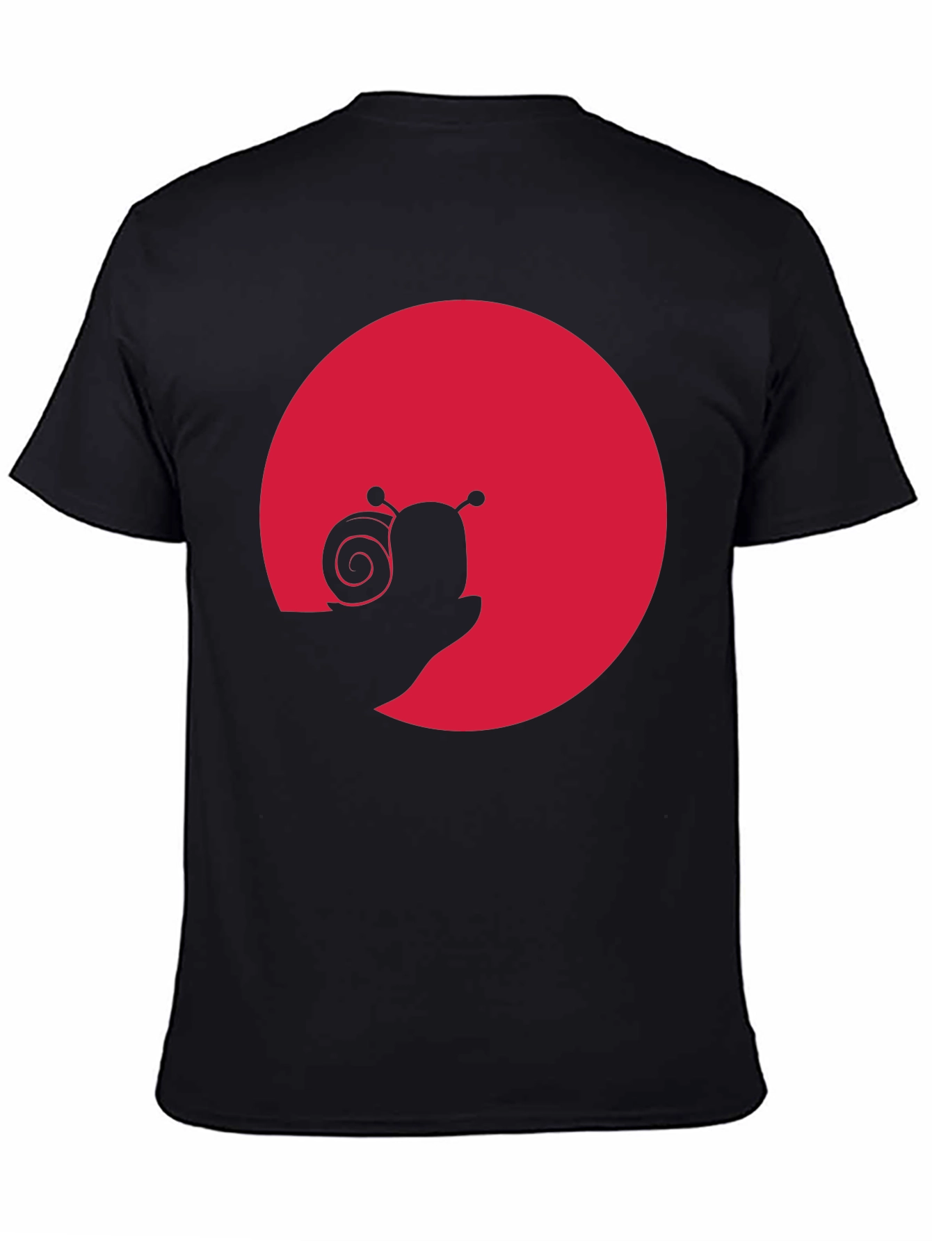 Snail Silhouette Graphic Tee - Black