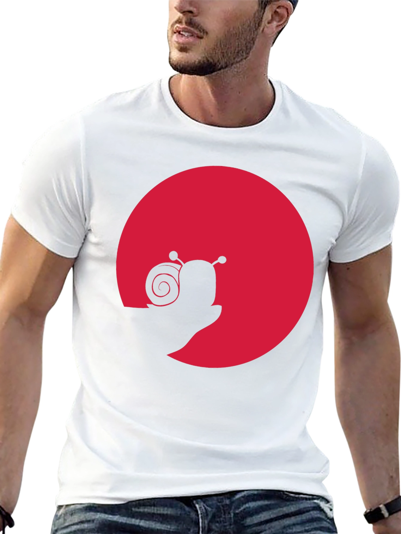 Snail Silhouette Graphic Tee - Black