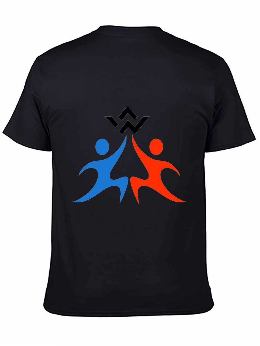 Teamwork Graphic Print Black T-Shirt