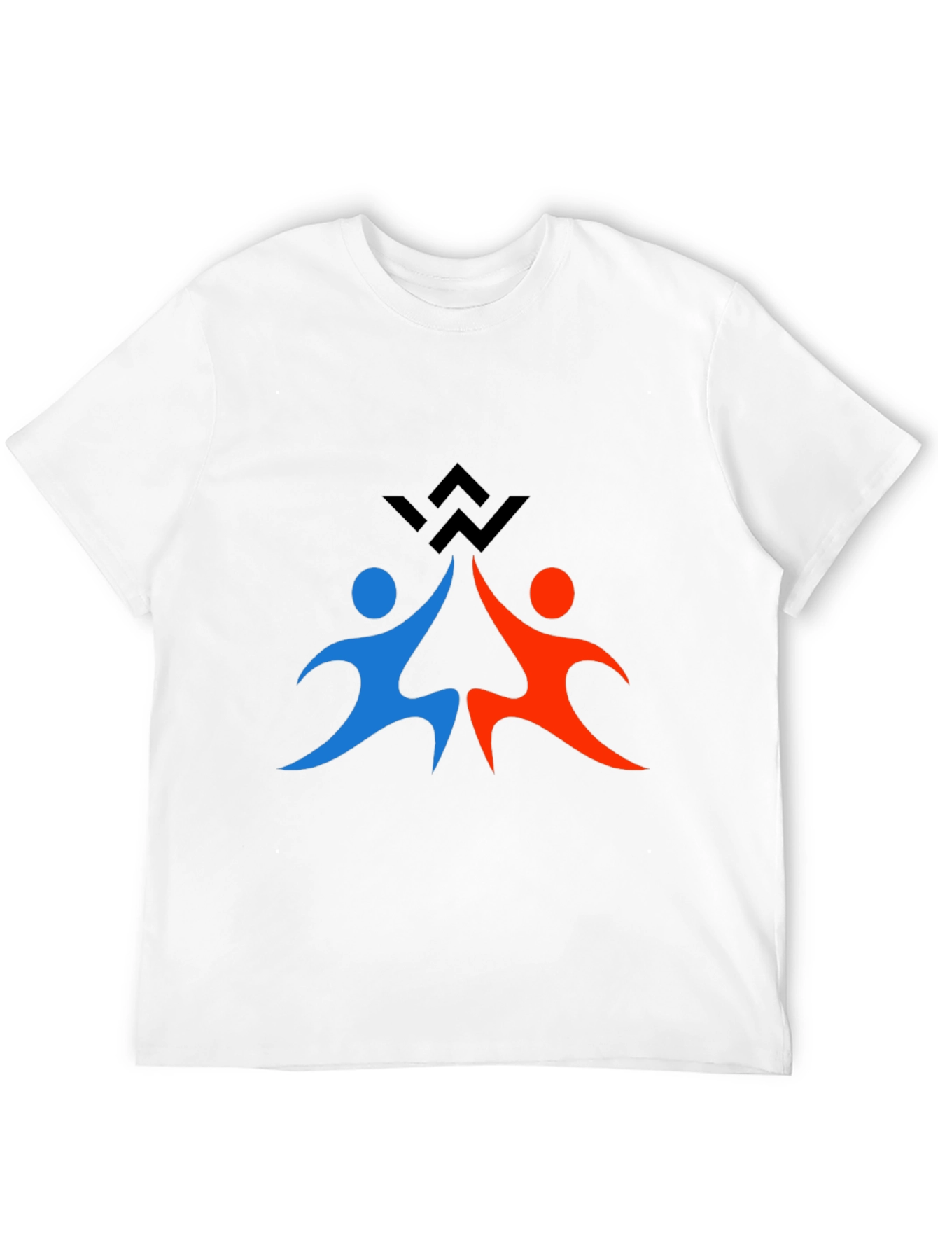 Teamwork Graphic Print Black T-Shirt