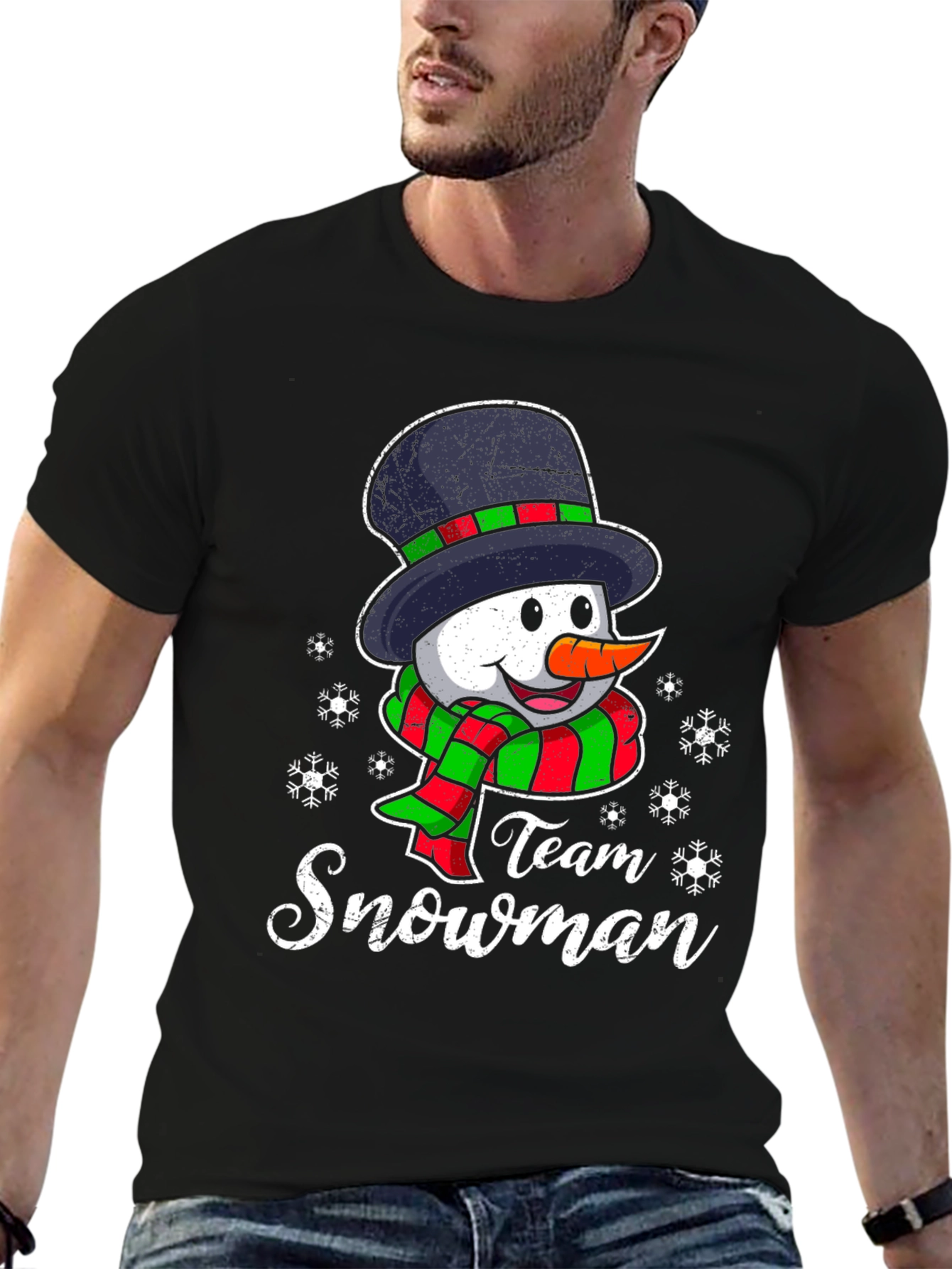 Team Snowman Graphic Tee - Holiday Fun!