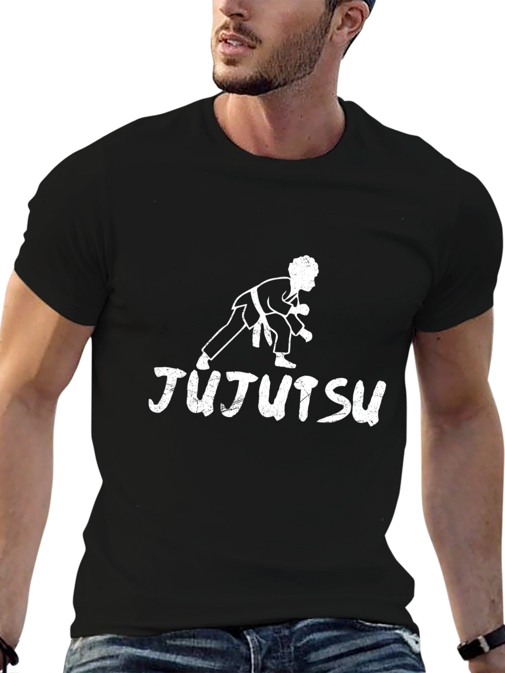 Jujutsu Martial Arts Black Graphic T-Shirt