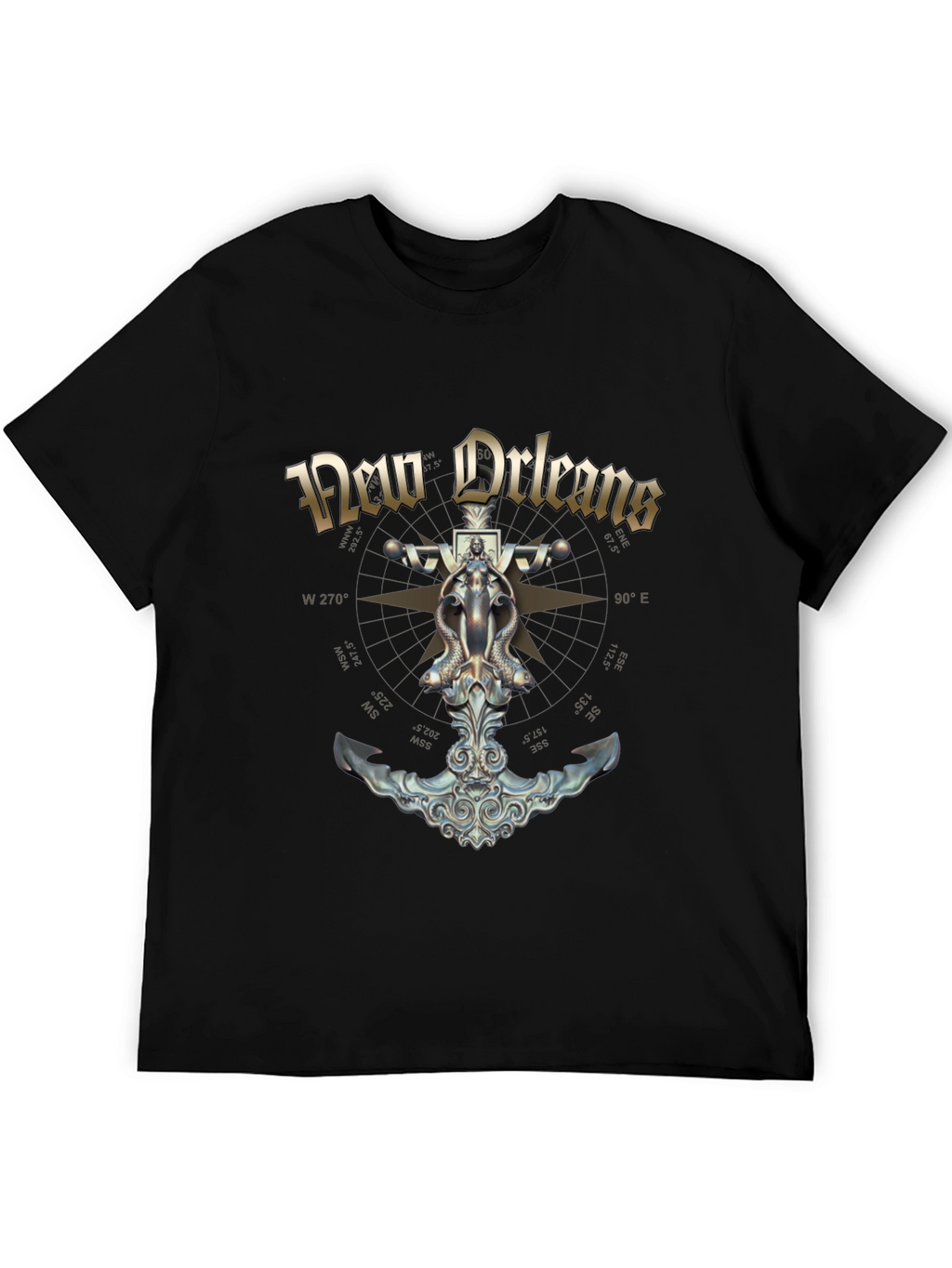 New Orleans Compass Anchor Graphic T-Shirt
