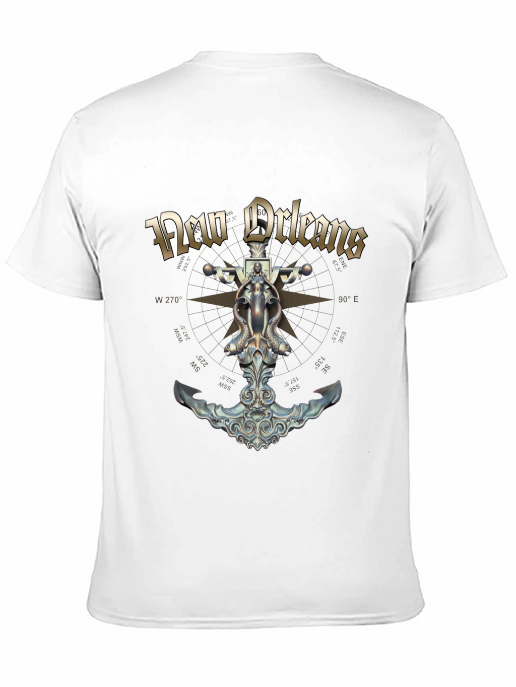 New Orleans Compass Anchor Graphic T-Shirt
