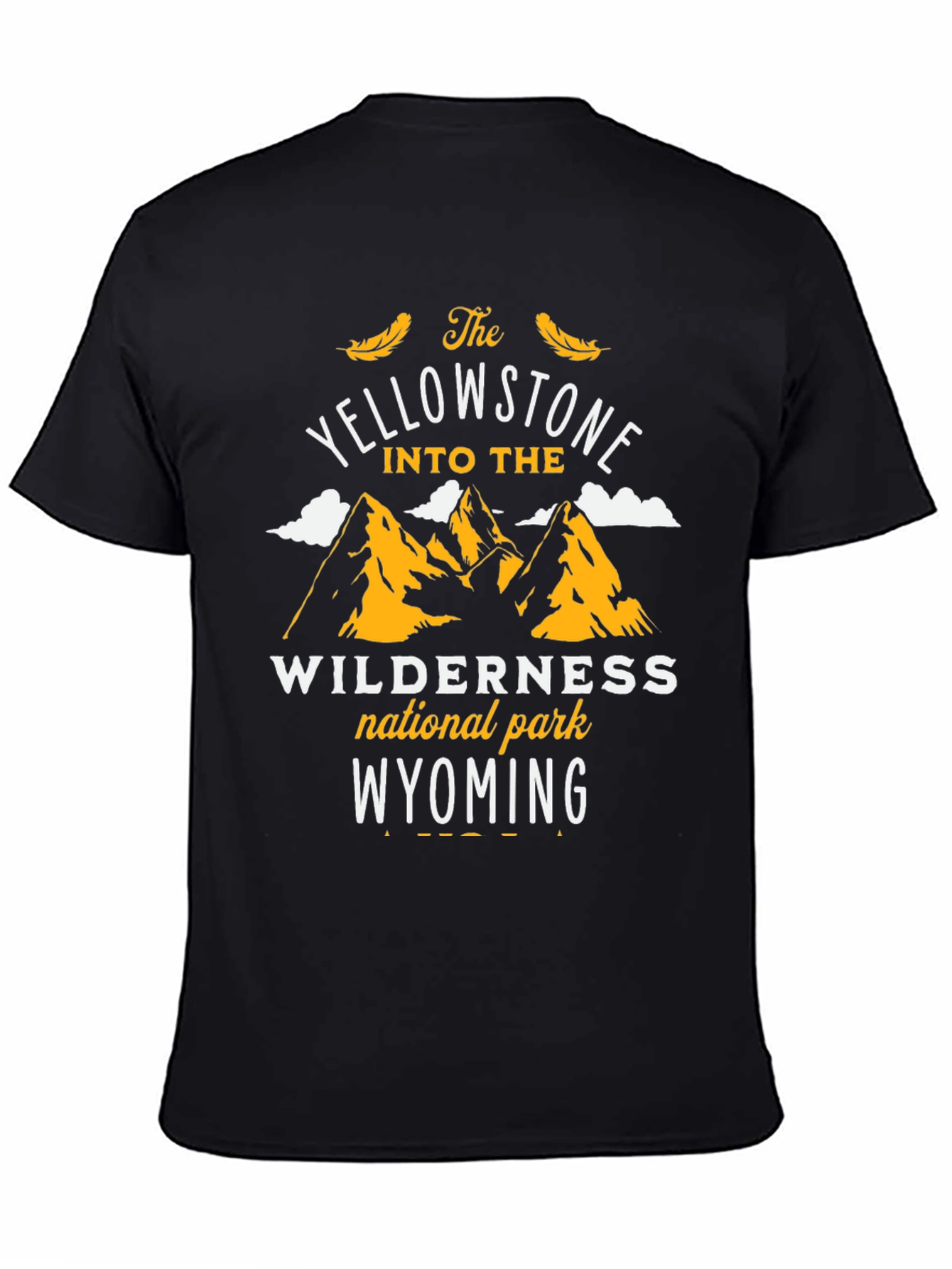 Yellowstone National Park Black Graphic Tee