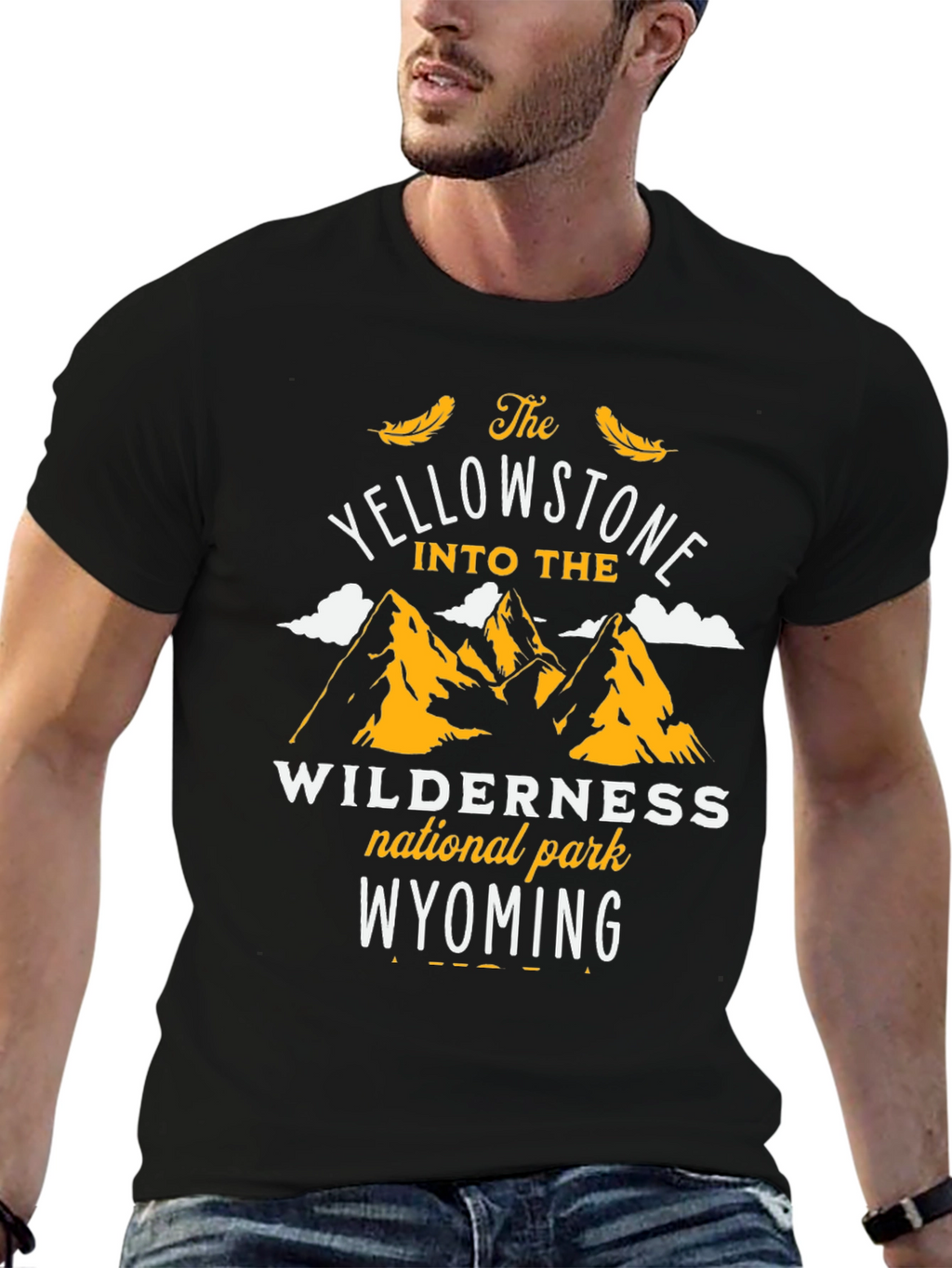 Yellowstone National Park Black Graphic Tee