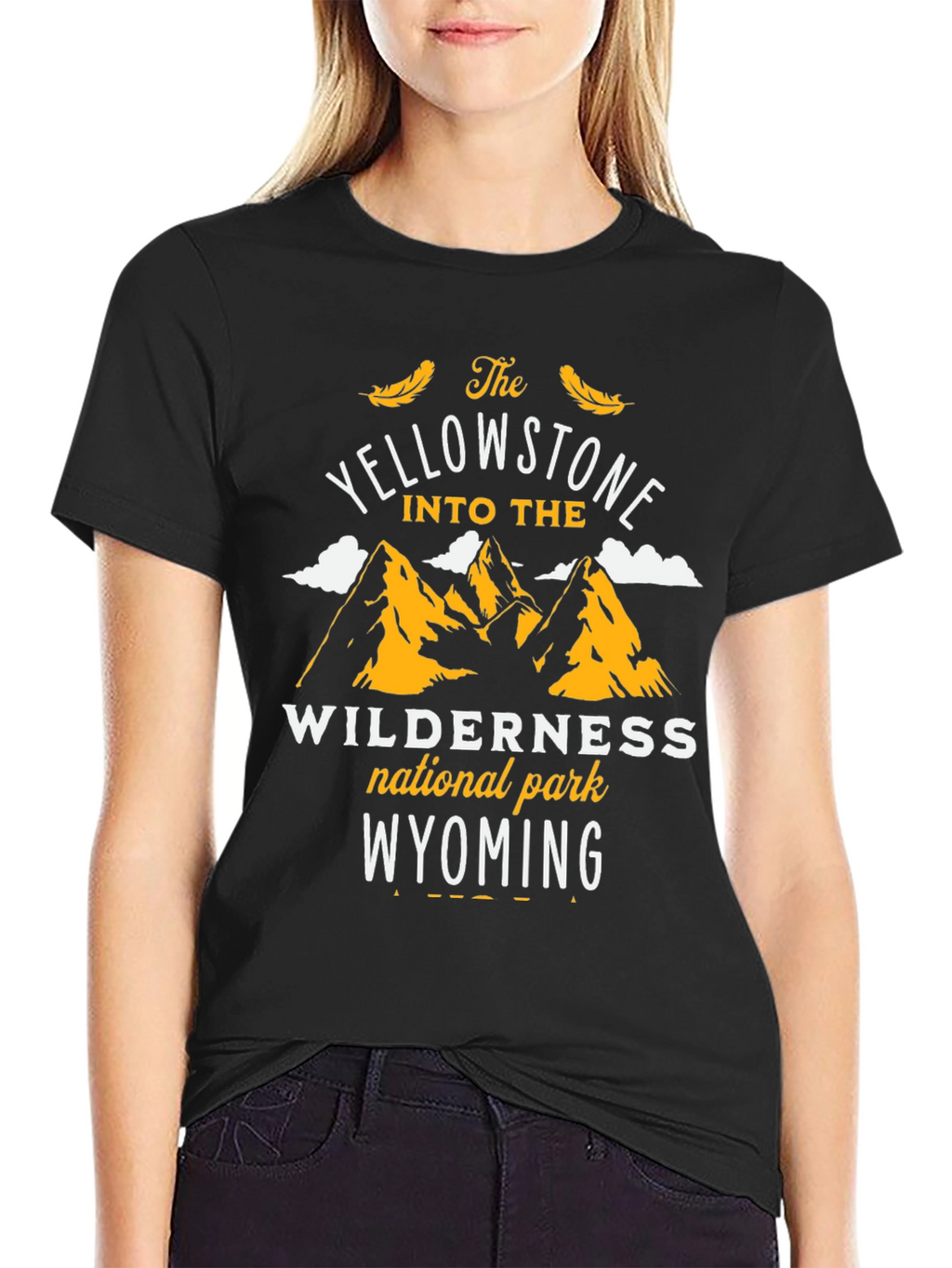 Yellowstone National Park Black Graphic Tee