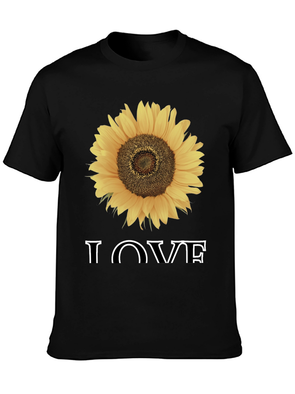 Sunflower Love Graphic Tee - Black