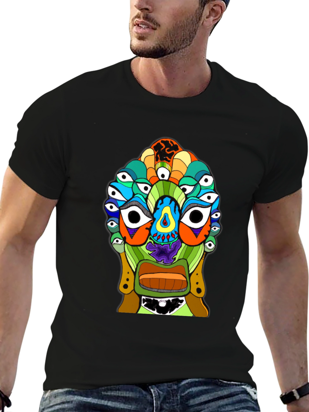 Eye See You Graphic T-Shirt - Black Cotton Tee
