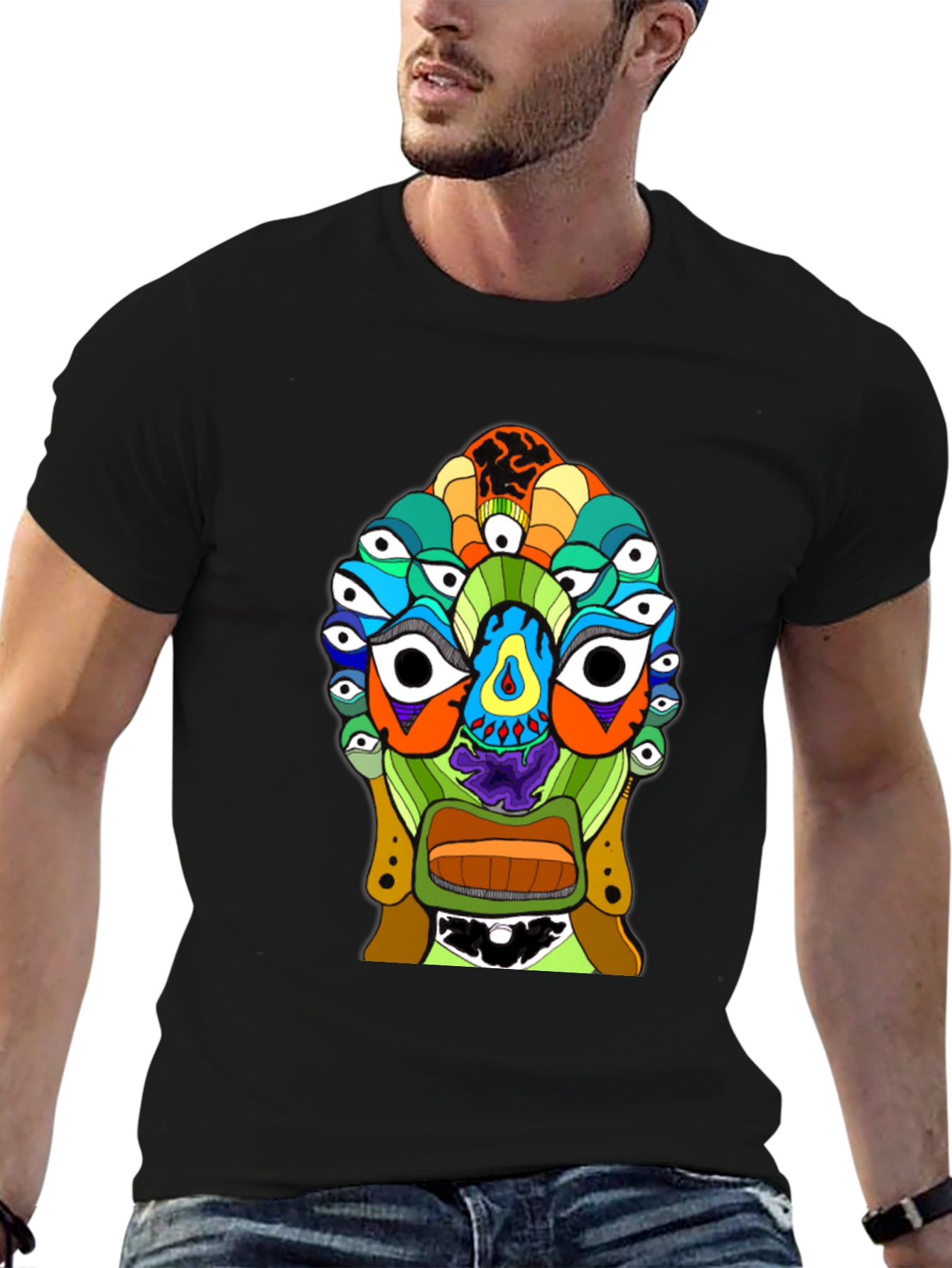 Eye See You Graphic T-Shirt - Black Cotton Tee
