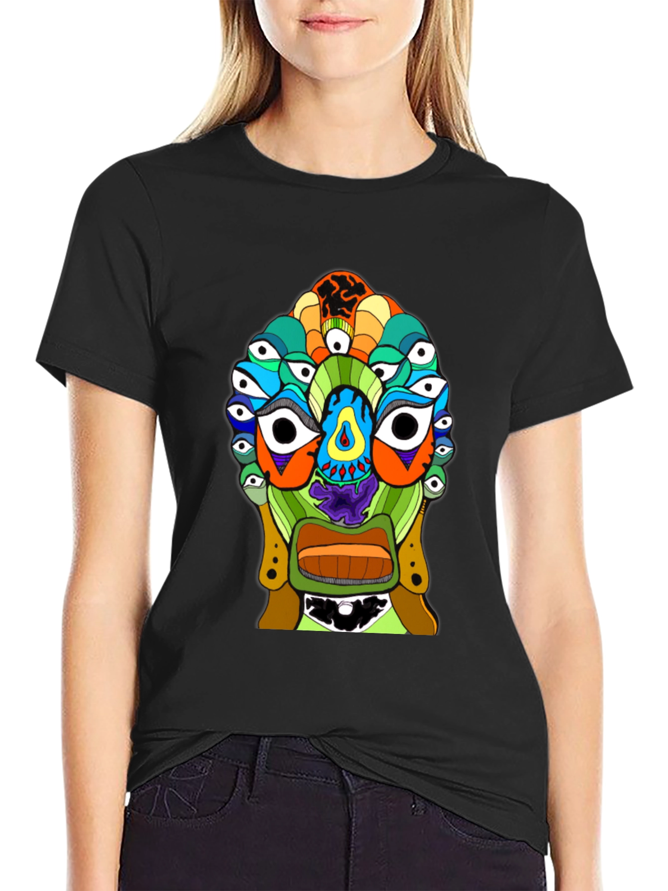 Eye See You Graphic T-Shirt - Black Cotton Tee