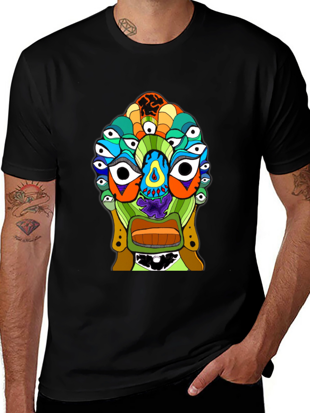 Eye See You Graphic T-Shirt - Black Cotton Tee