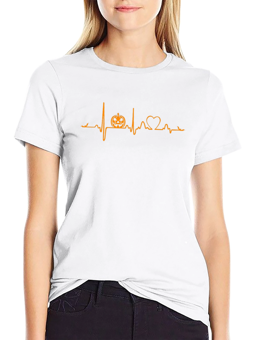 Halloween Heartbeat T-Shirt - Pumpkin Love!