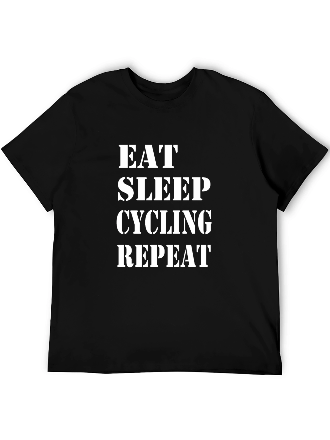 Eat Sleep Cycling Repeat T-Shirt - Black