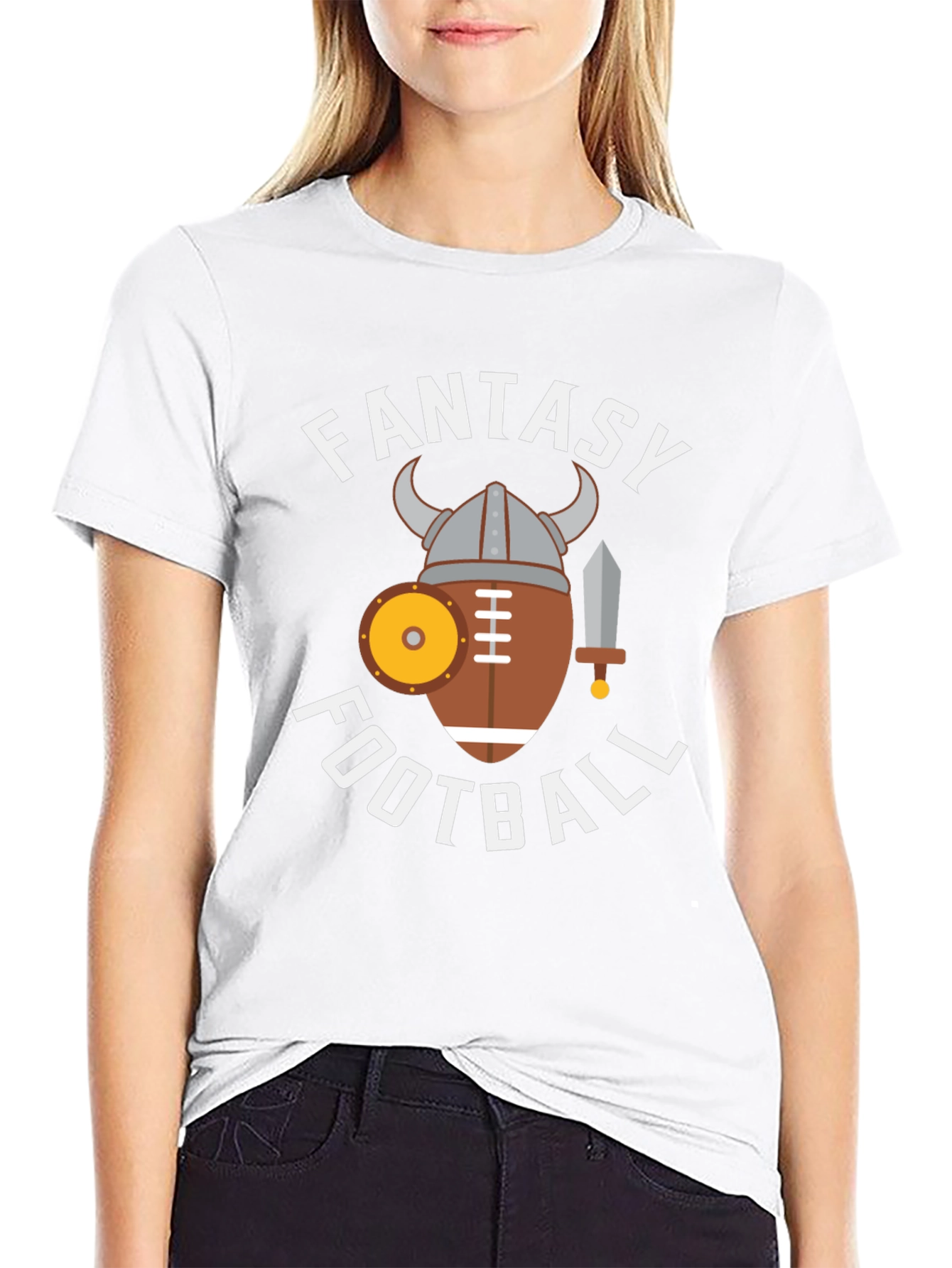 Fantasy Football Viking Style Graphic Tee