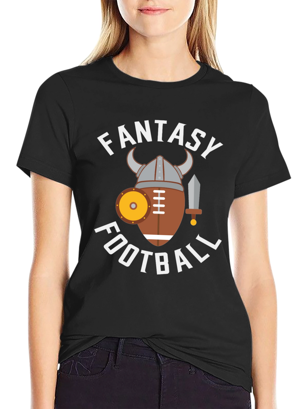 Fantasy Football Viking Style Graphic Tee