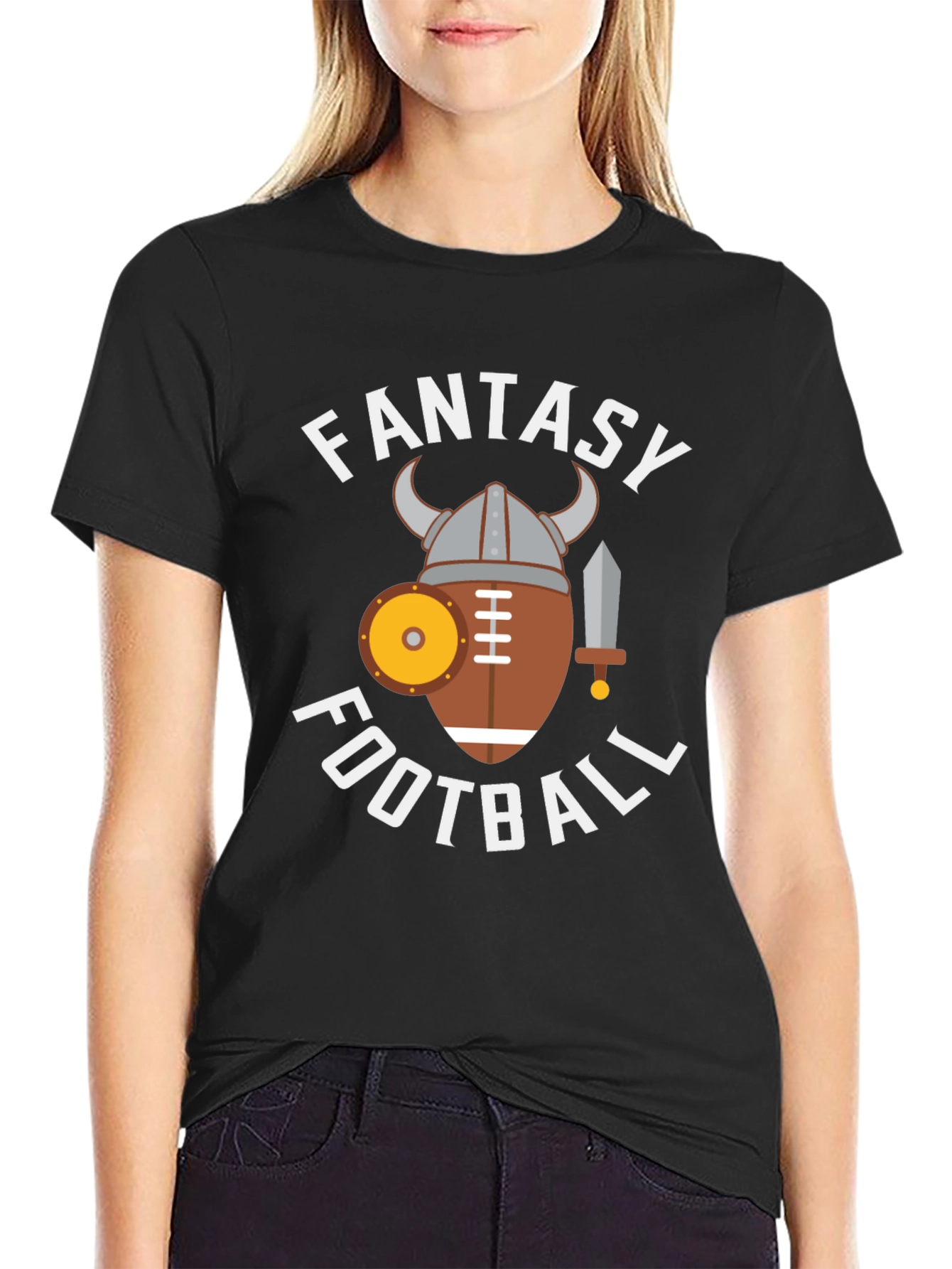 Fantasy Football Viking Style Graphic Tee