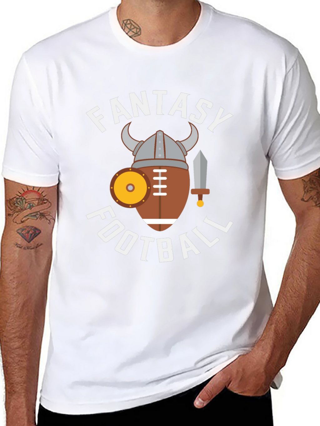 Fantasy Football Viking Style Graphic Tee