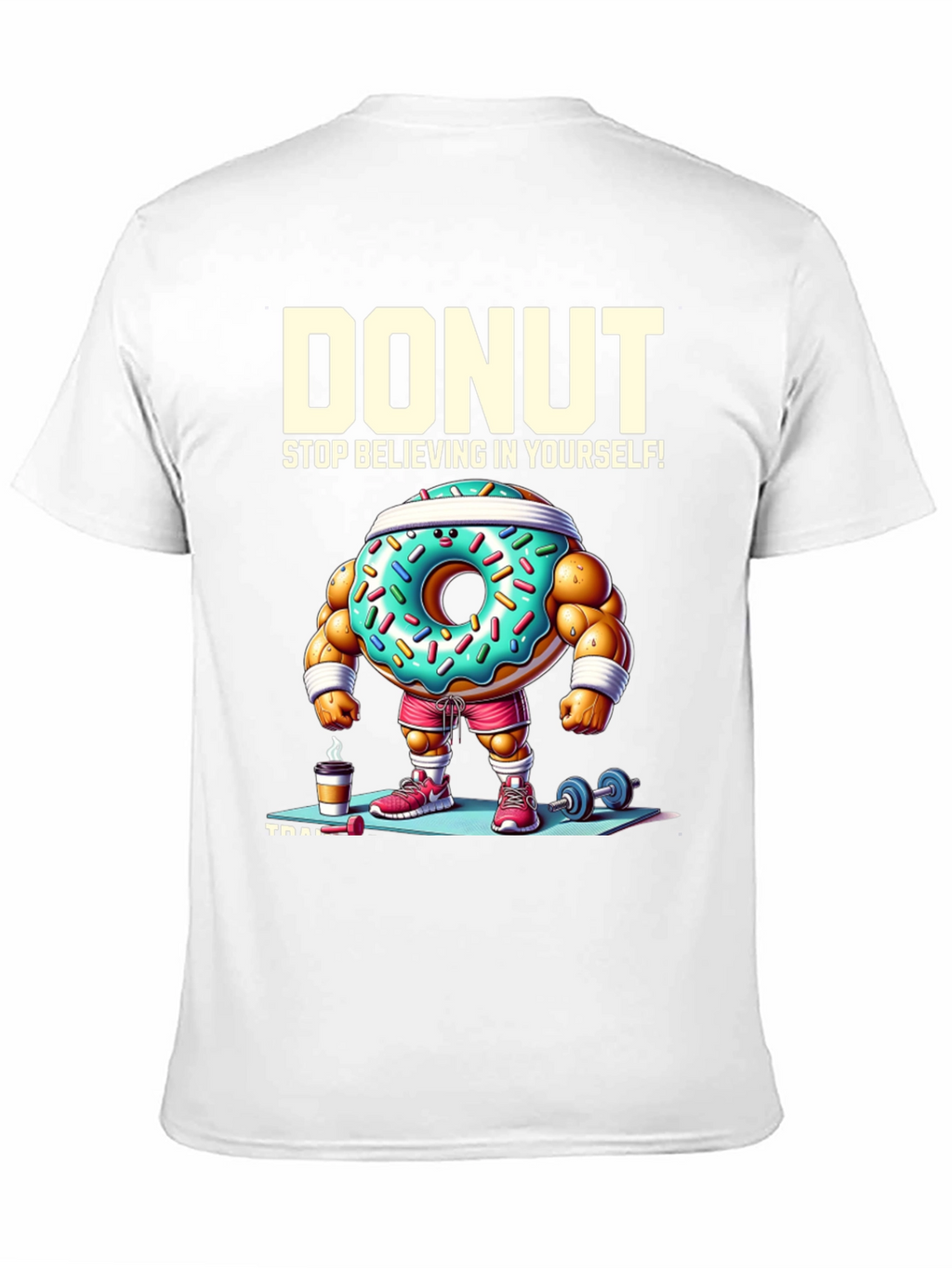Donut Training Graphic Tee - Funny Workout Shirt