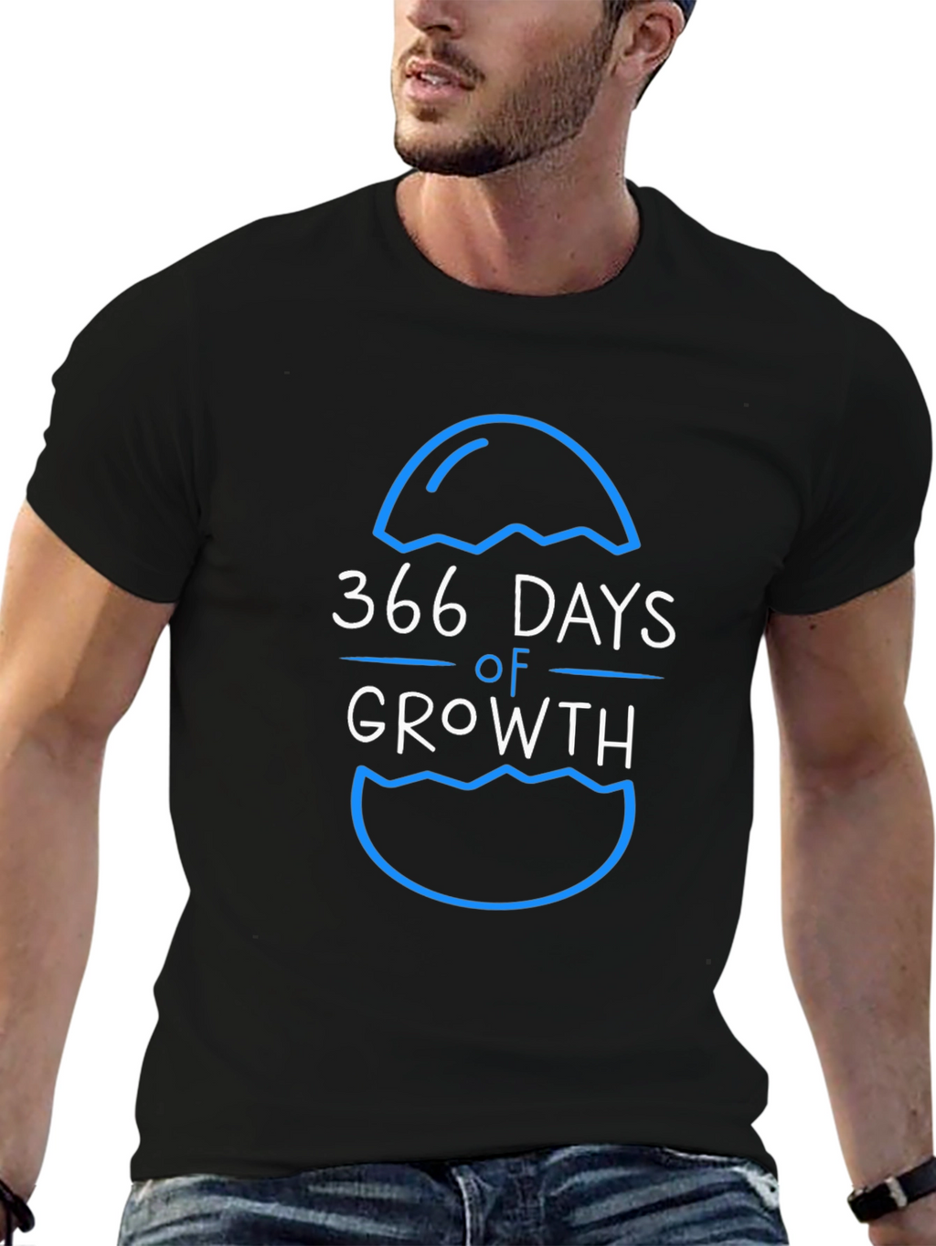 366 Days of Growth Graphic Tee - Black