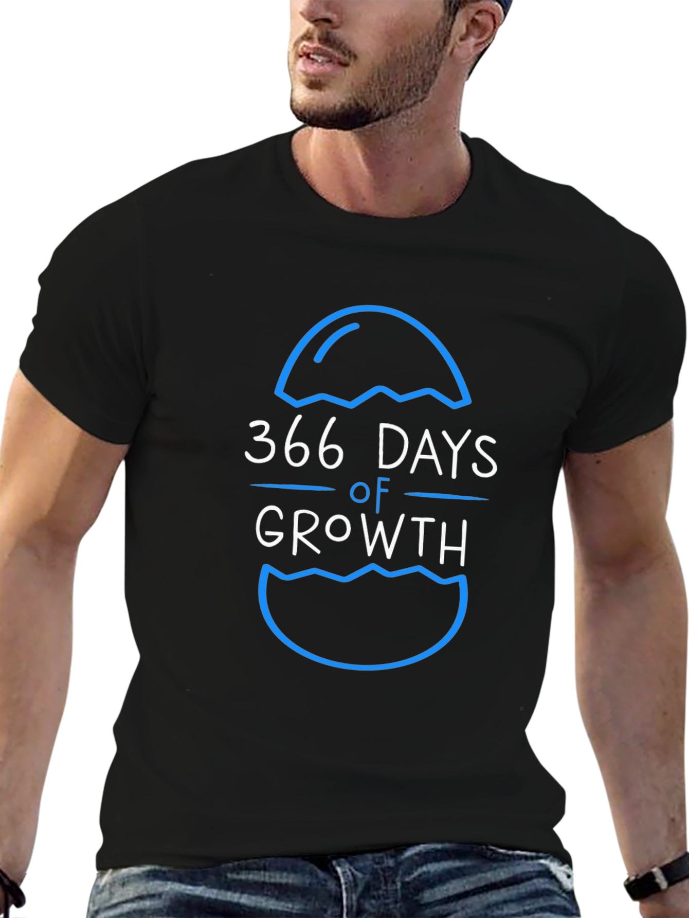 366 Days of Growth Graphic Tee - Black