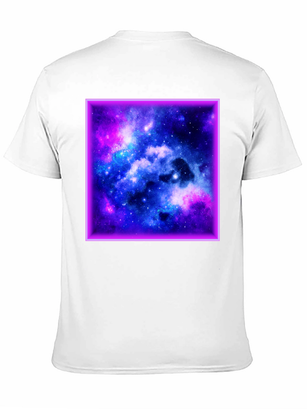 Galaxy Square Graphic Print Black T-Shirt