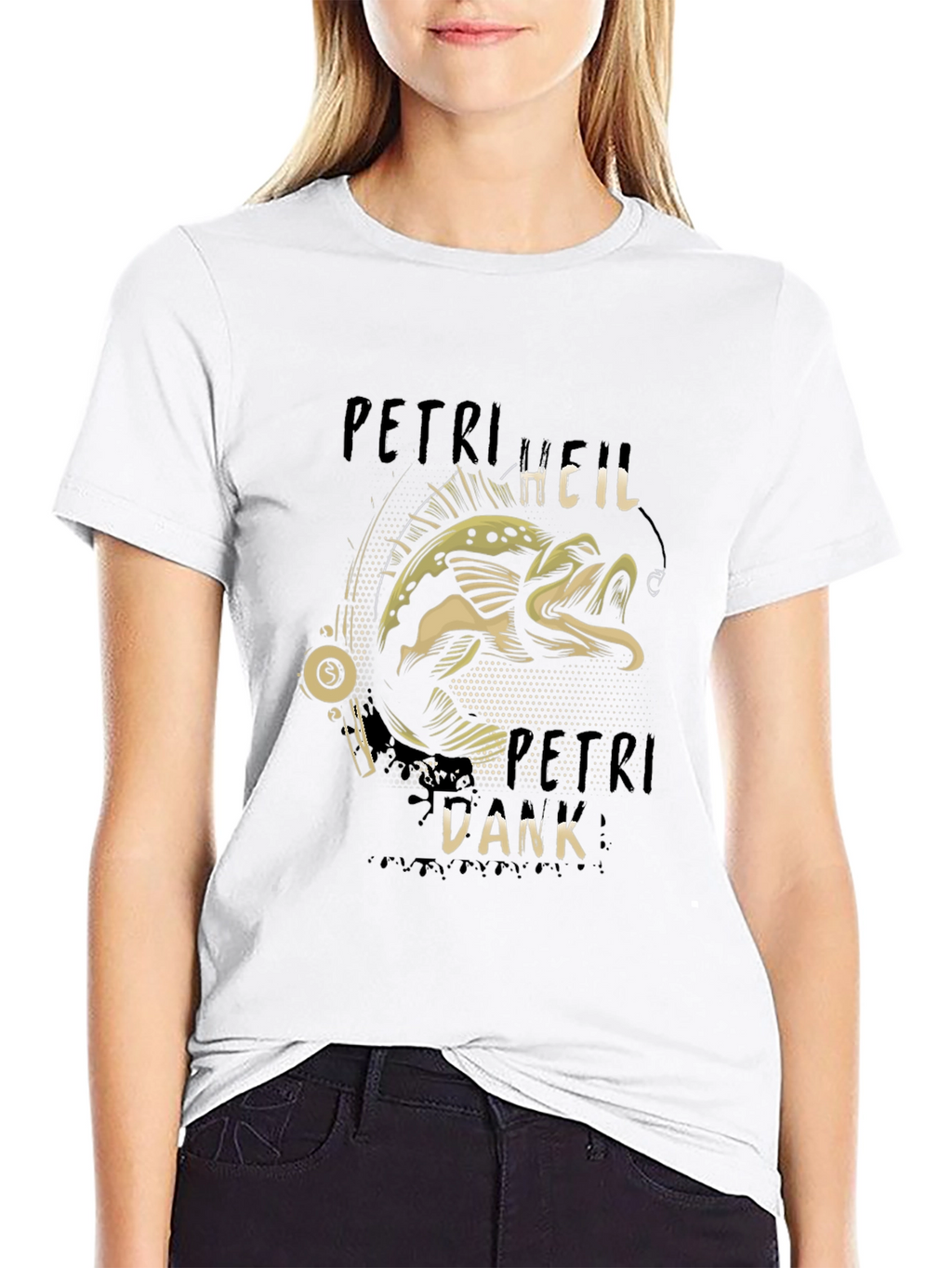 Petri Heil Dank Black T-Shirt - Fishing Graphic Tee