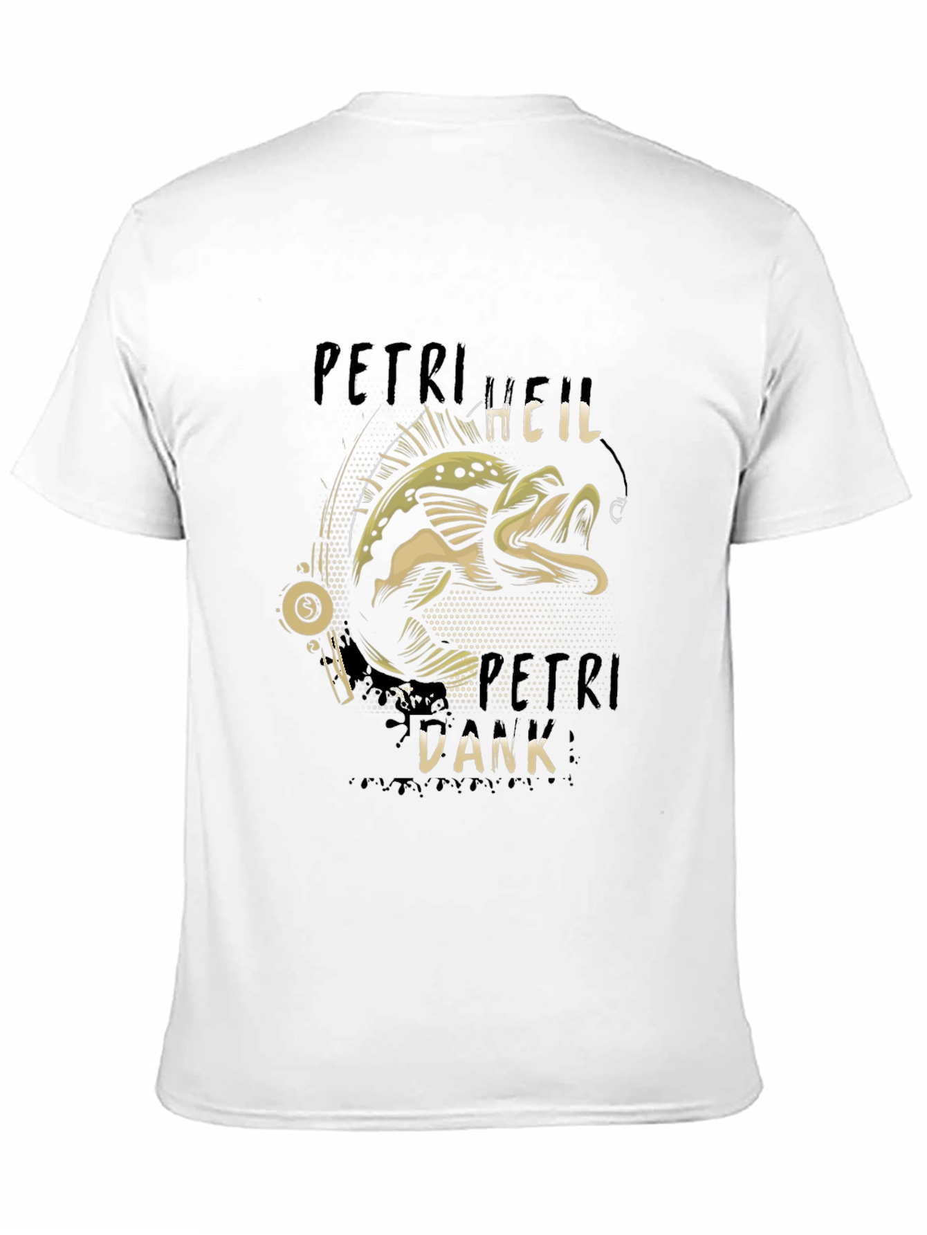 Petri Heil Dank Black T-Shirt - Fishing Graphic Tee