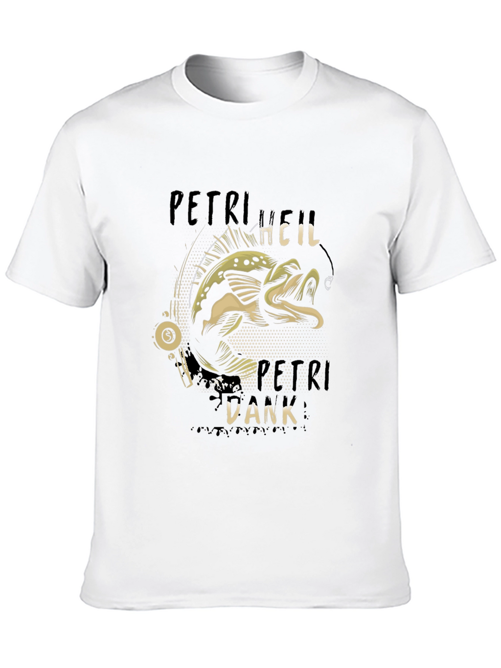 Petri Heil Dank Black T-Shirt - Fishing Graphic Tee