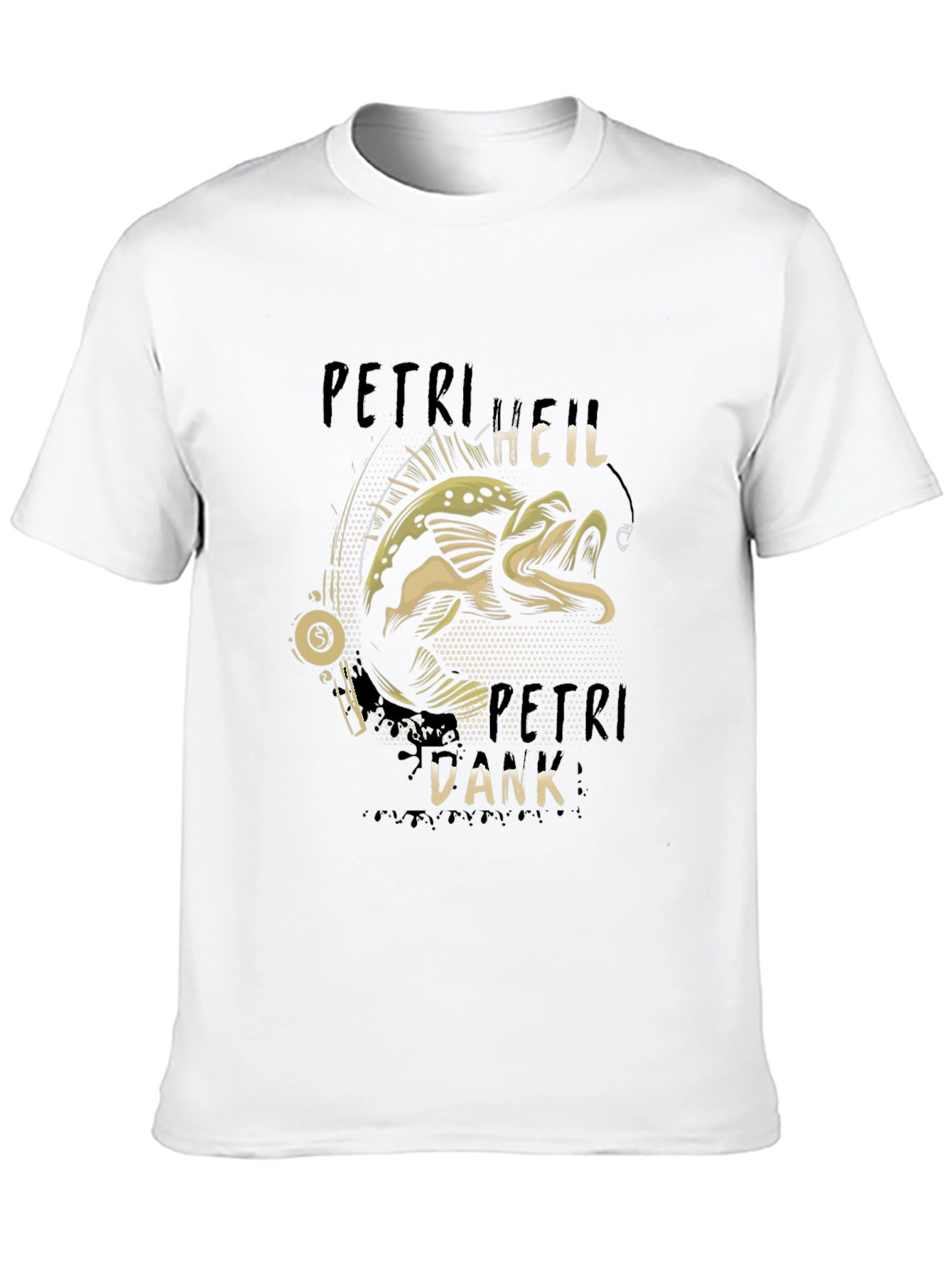 Petri Heil Dank Black T-Shirt - Fishing Graphic Tee