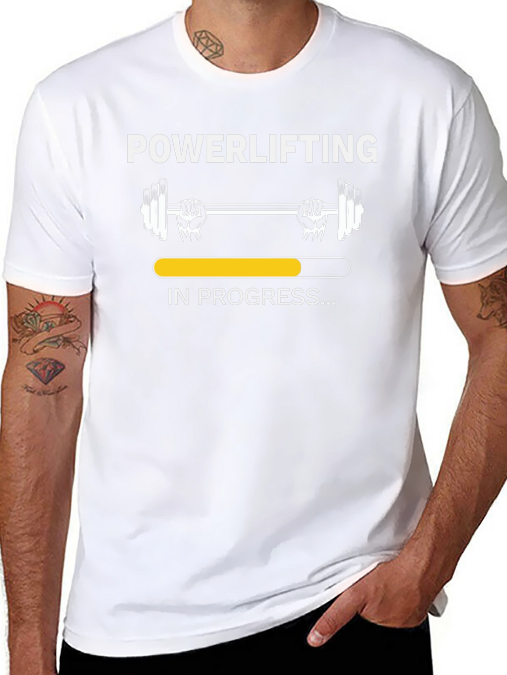 Powerlifting In Progress Black T-Shirt